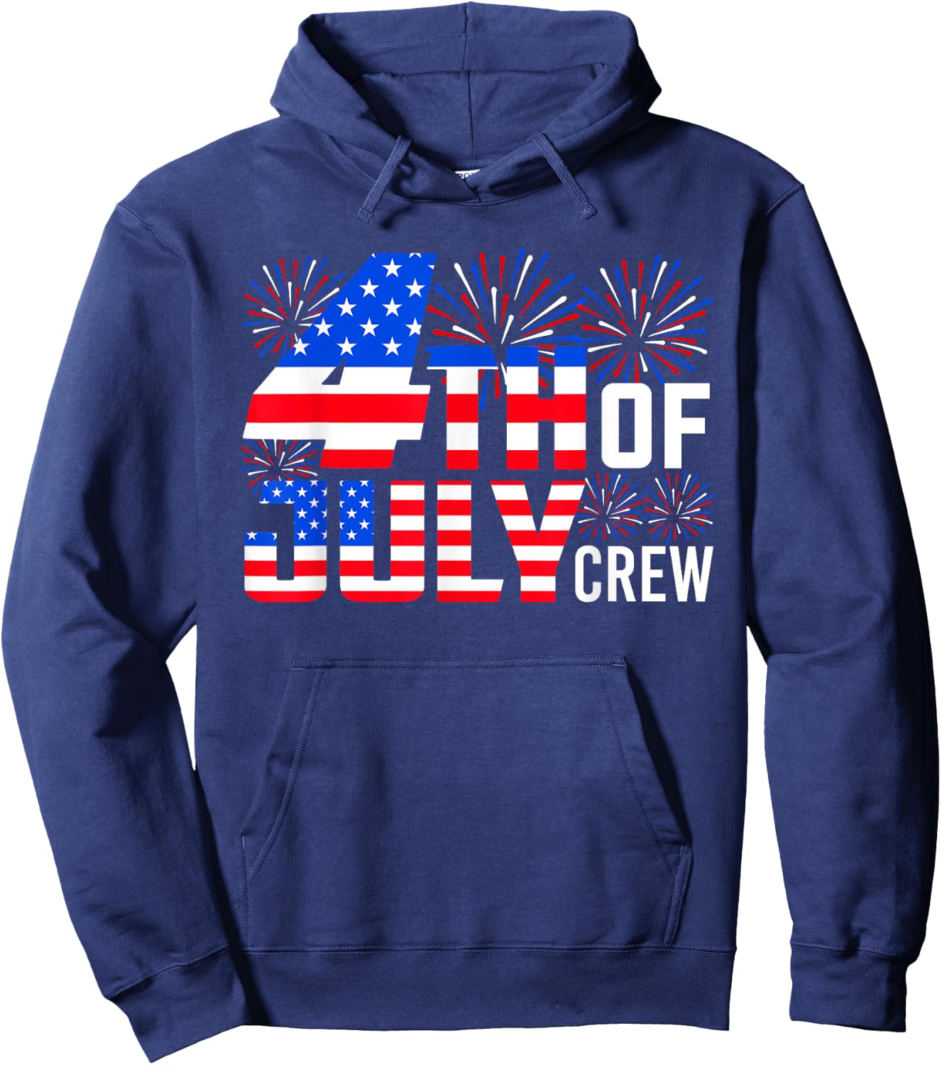 4th Of July Crew Funny Independence Day Family Matching Hoodie - Hoodie | Navy