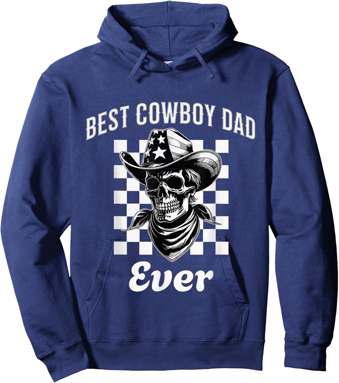 Funny Best Cowboy Dad Ever Gifts Men Fathers Day Dad Hoodie - Hoodie | Navy