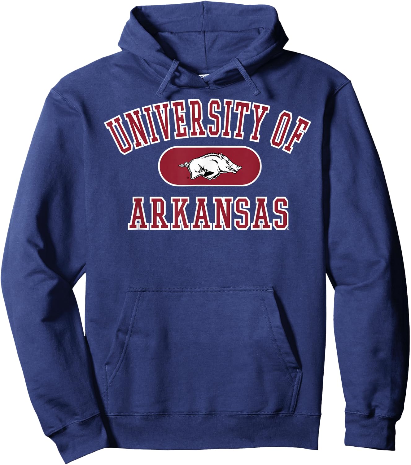 Elite Authentics Arkansas Razorbacks Varsity Logo Officially Licensed , Small, Black Hoodie - Hoodie | Navy