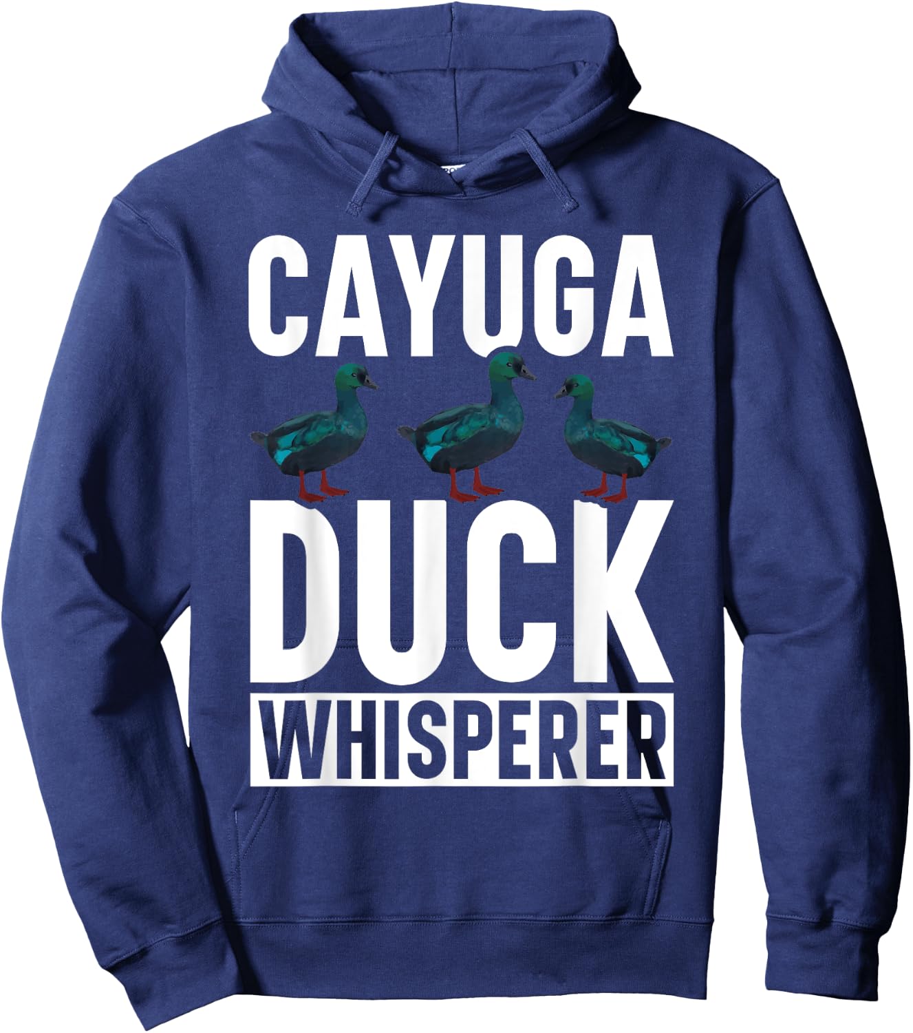 Cayuga Duck Stuffed Animal Plush Caygua Duck Lover Food Hoodie - Hoodie | Navy