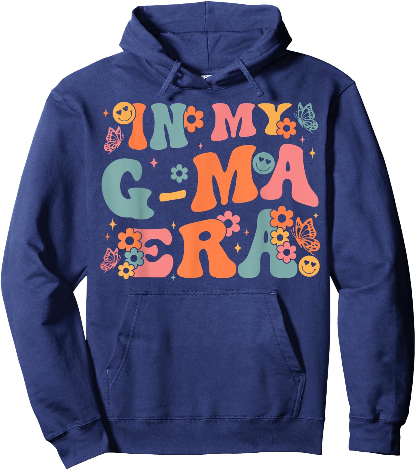 In My G-Ma Era Baby Announcement for Grandma Mother's Day Hoodie - Hoodie | Navy
