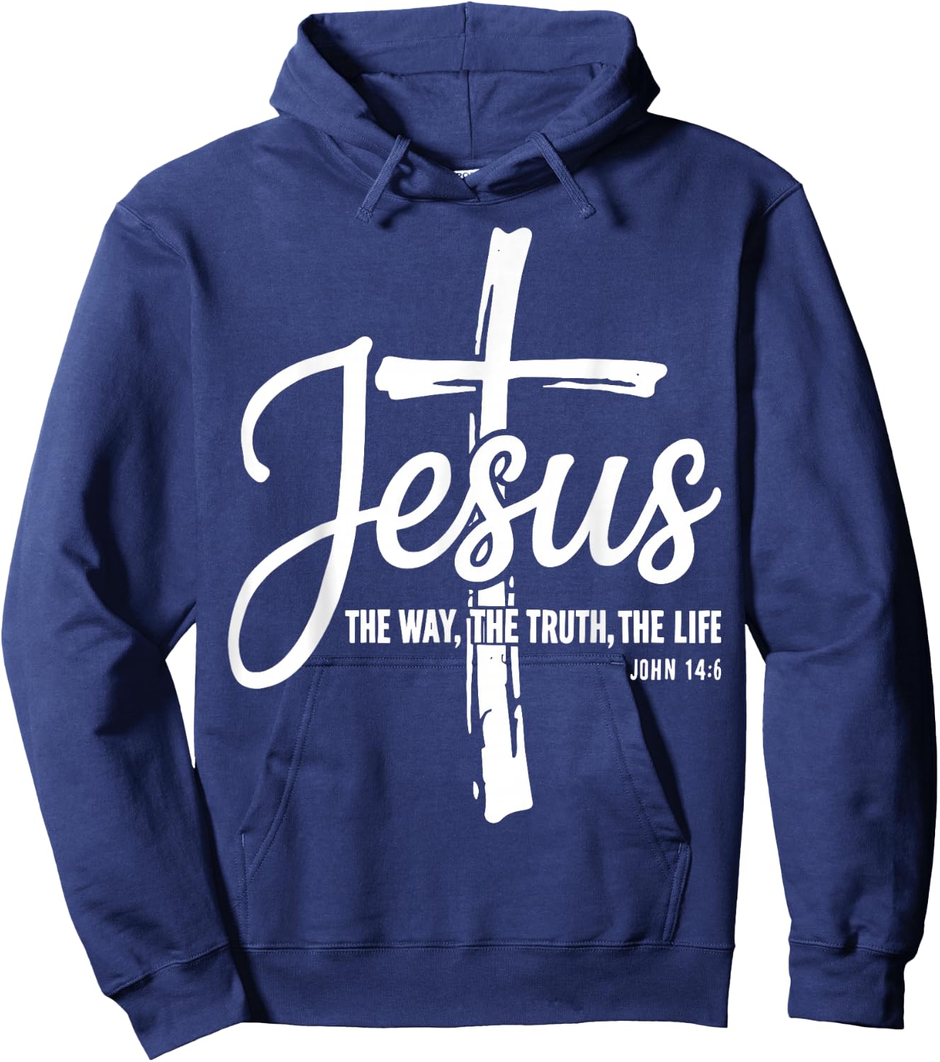 Jesus The Way The Truth The Life John 14:6 Christian Hoodie - Hoodie | Navy