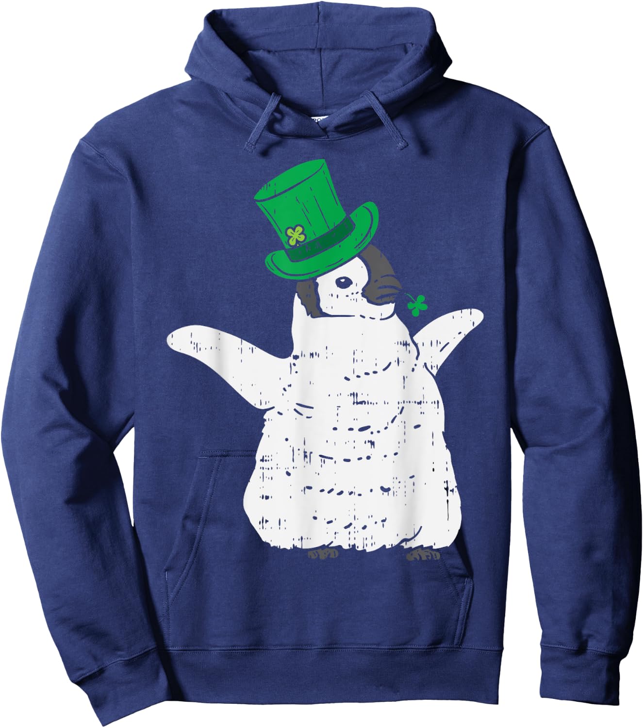 Irish Penguin Leprechaun Animal Cute Bird St Patricks Day Hoodie - Hoodie | Navy