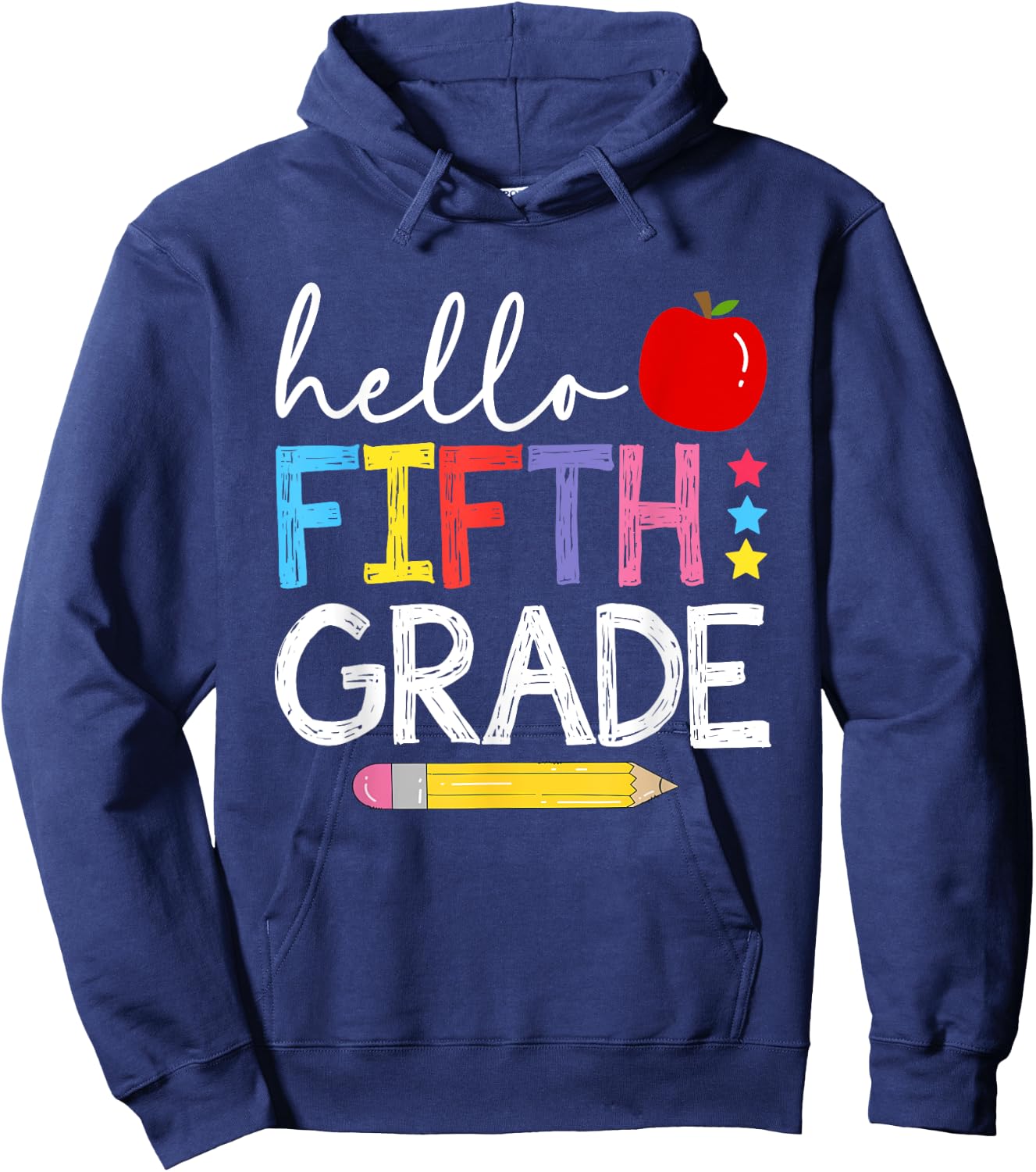 Hello Fifth Grade Team 5th Grade Back to School Teacher Kids Hoodie - Hoodie | Navy