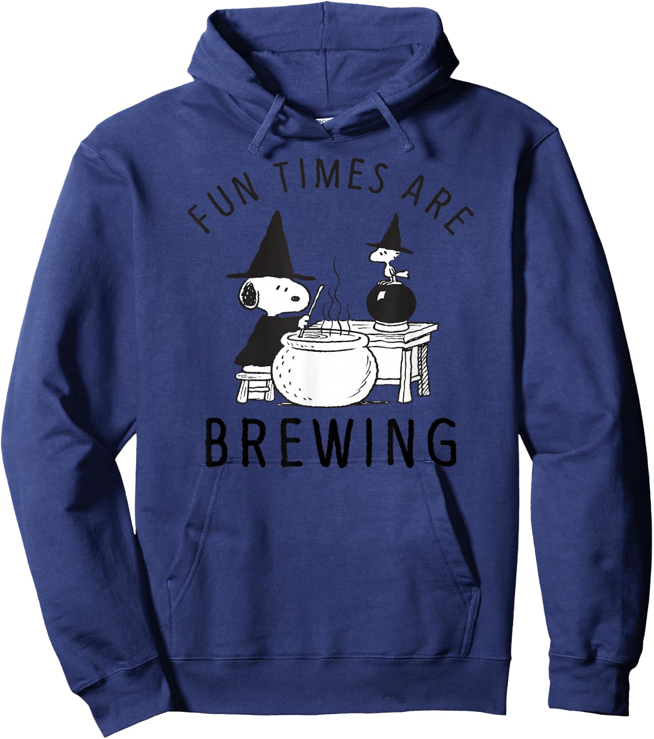 Peanuts Halloween Fun times are Brewing Hoodie - Hoodie | Navy