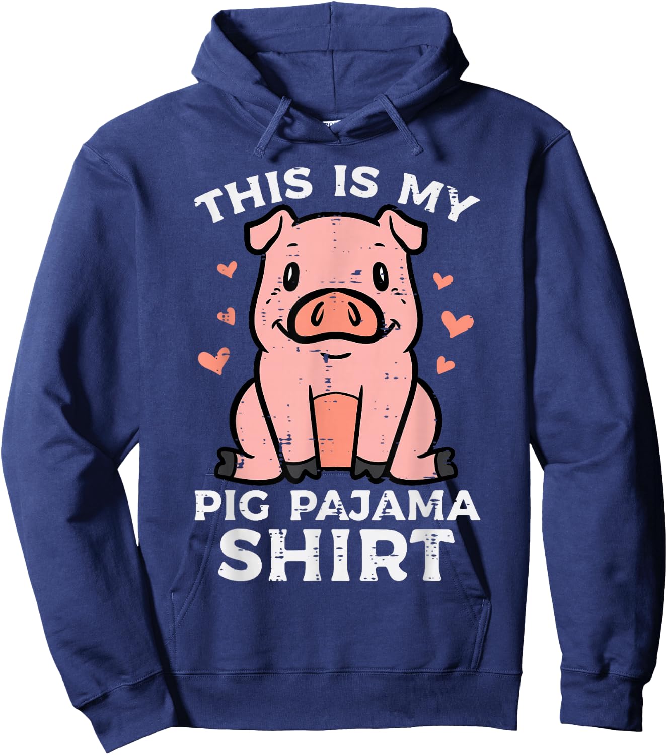 This Is My Pig Pajama Shirt Cute Hog Swine Women Kids Men Hoodie - Hoodie | Navy