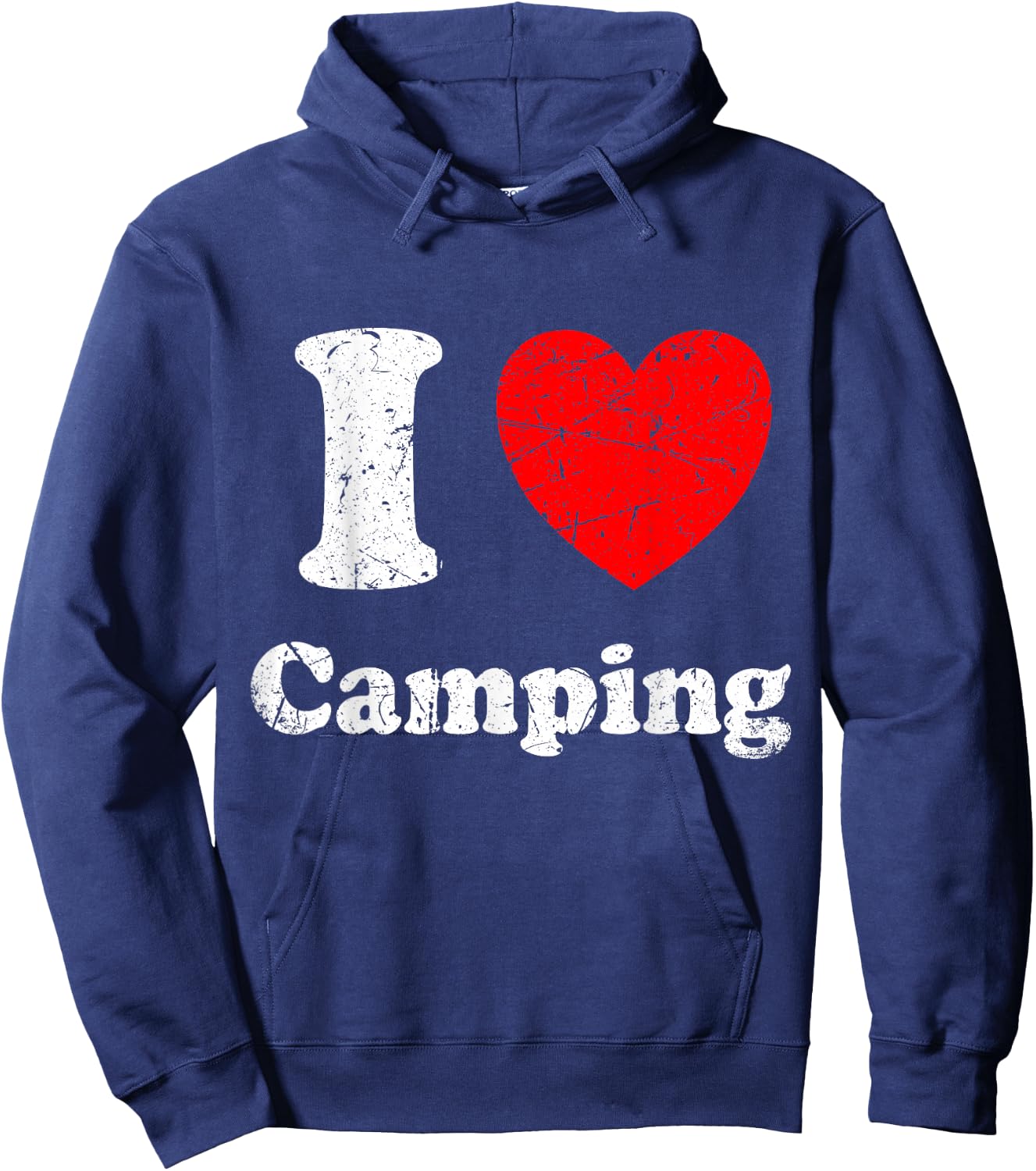 I Love Camping Graphic Hoodie - Hoodie | Navy
