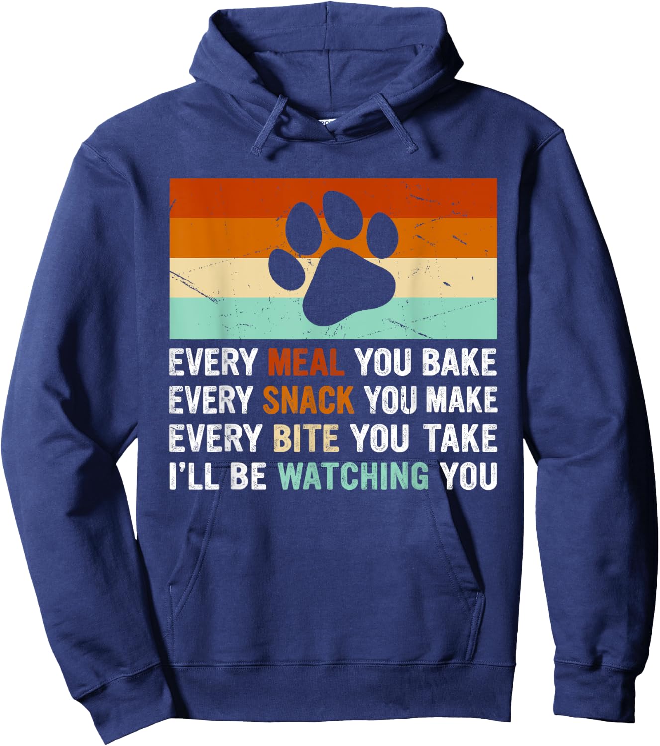 Retro Dog, Dog Owner, Dog Humor, Dog Lover - Funny Dog Hoodie - Hoodie | Navy