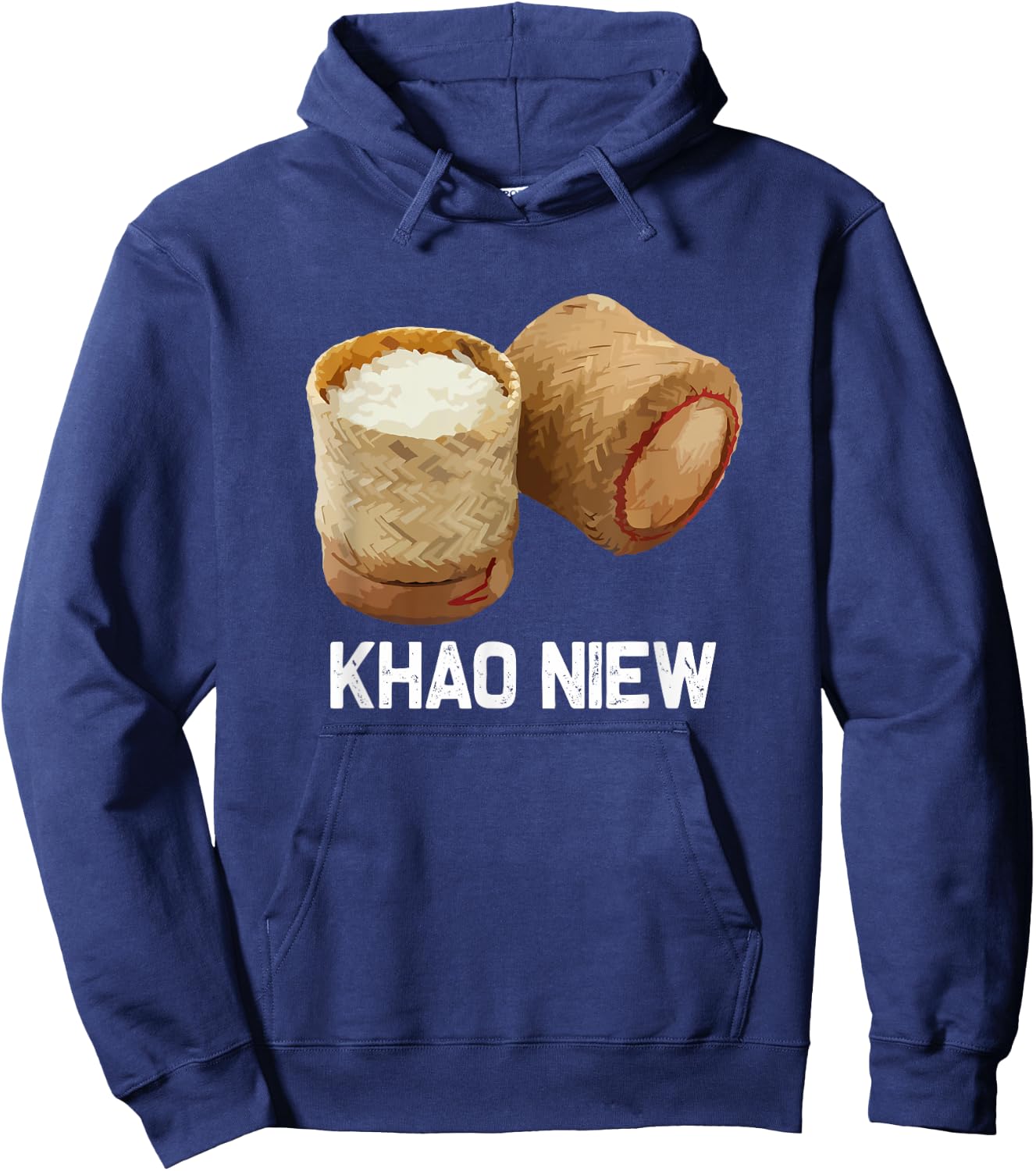 Sticky Rice | Khao Niew | Laos Thai Food Culture Hoodie - Hoodie | Navy