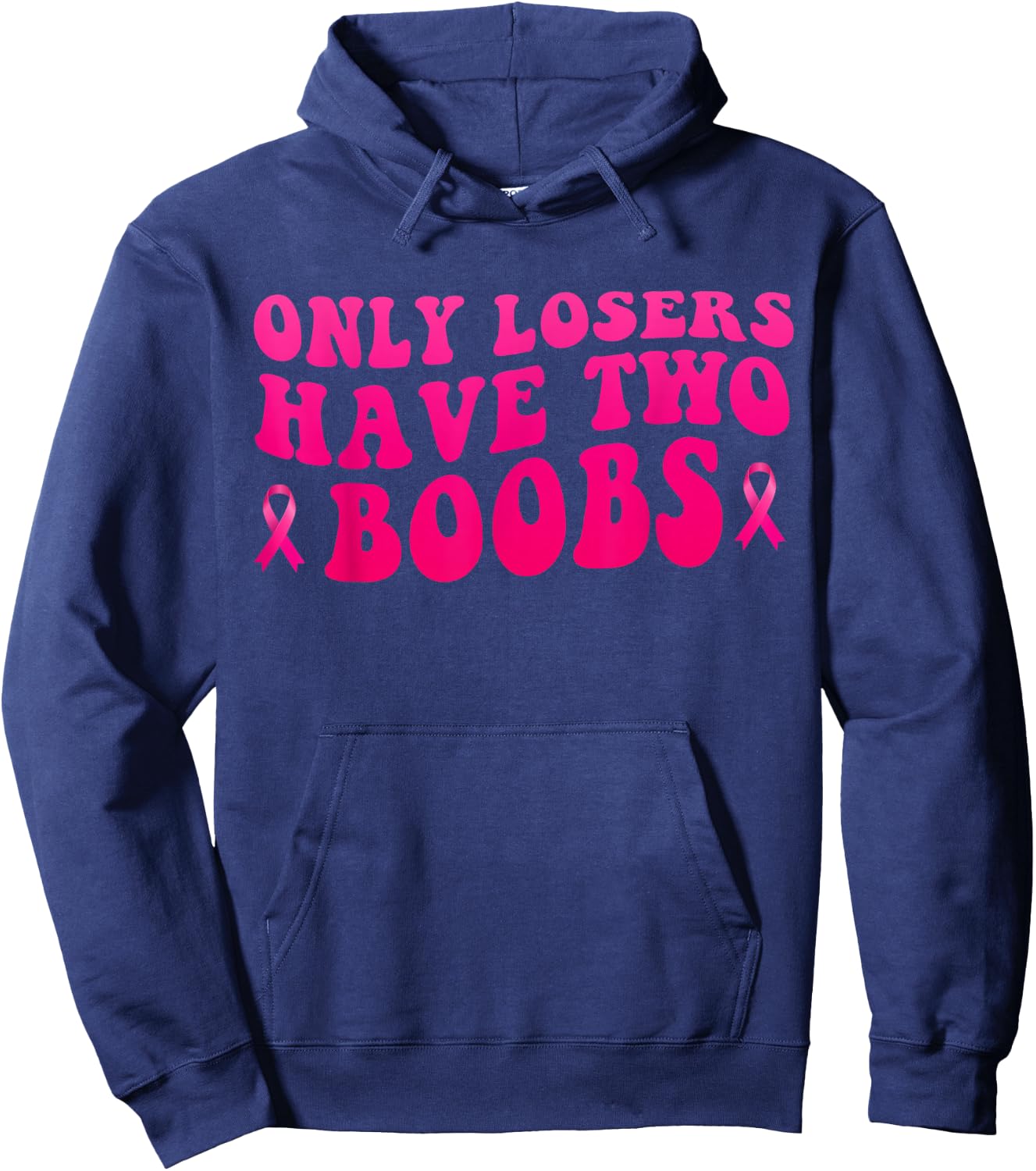 Funny Mastectomy Breast Cancer Awareness Hoodie - Hoodie | Navy