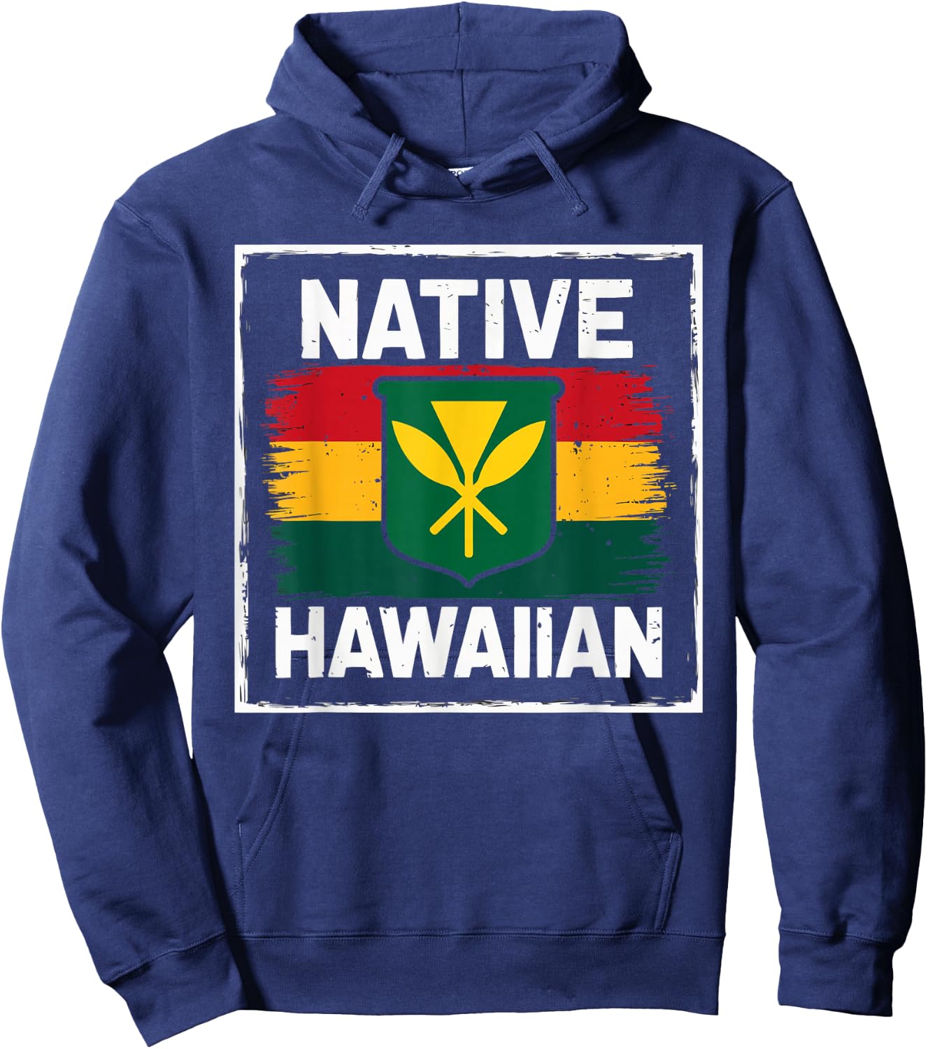 Kanaka Maoli Native Hawaiian Islands Hawaii Flag Hoodie - Hoodie | Navy
