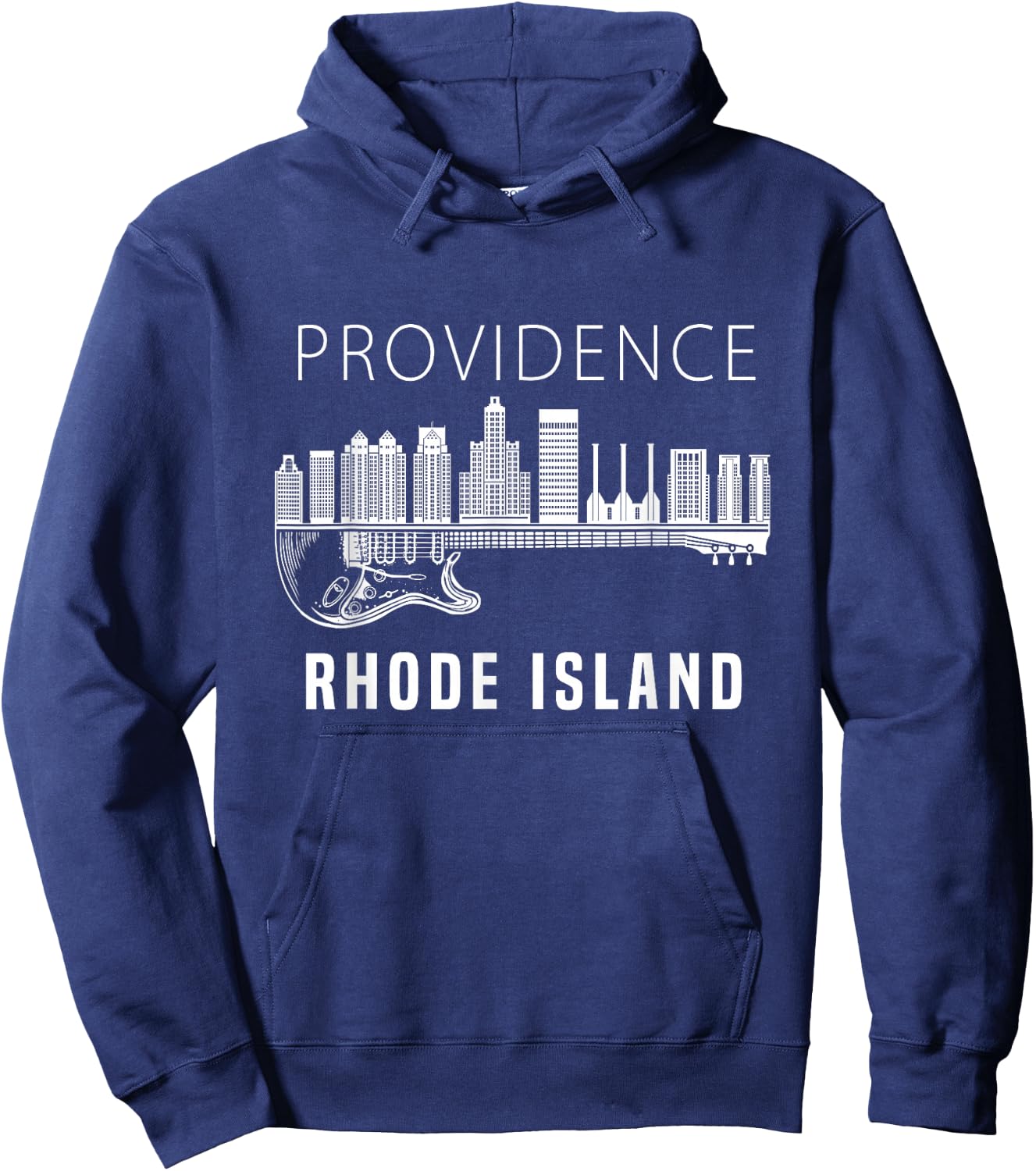 Providence City Skyline Music Rhode Island Providence Hoodie - Hoodie | Navy