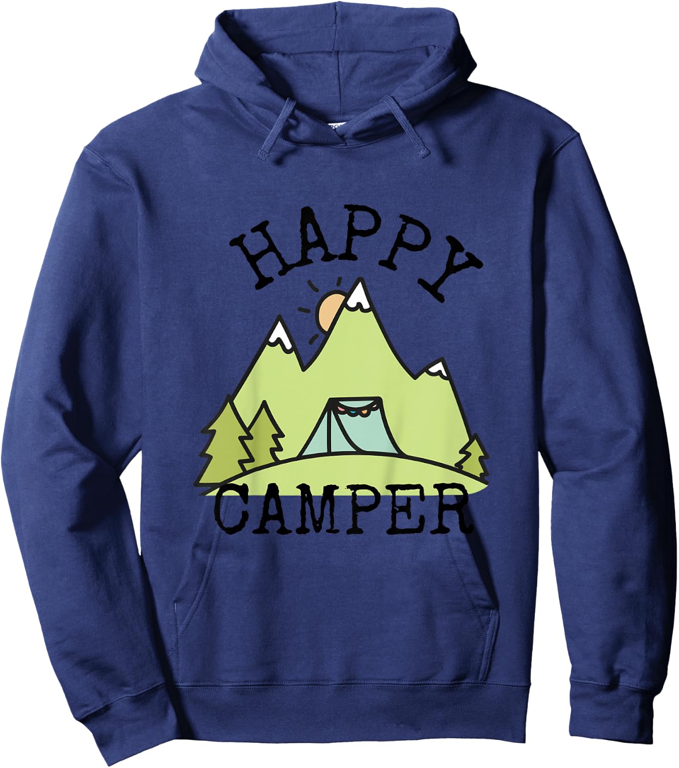 Kids Happy Camper Youth Hoodie - Hoodie | Navy