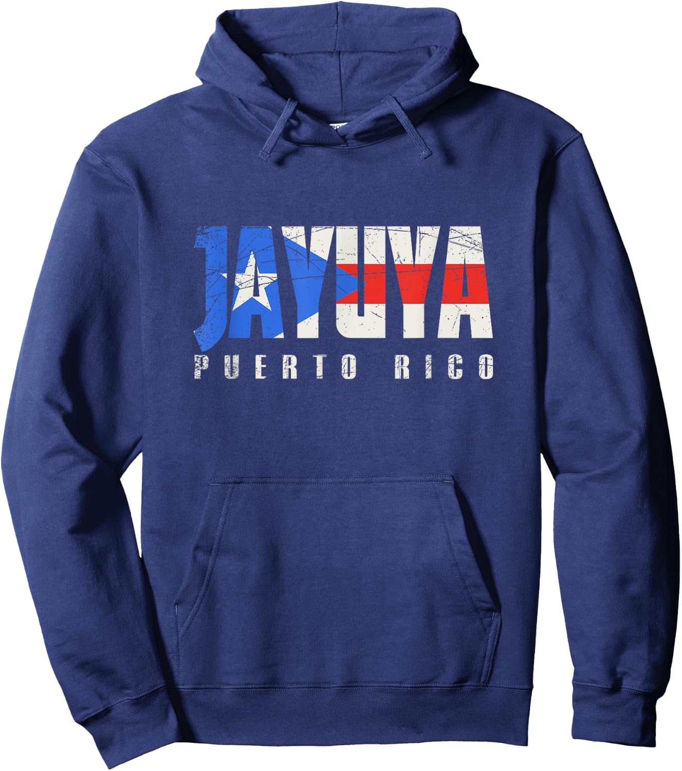 Jayuya Puerto Rico, Puerto Rican flag Hoodie - Hoodie | Navy