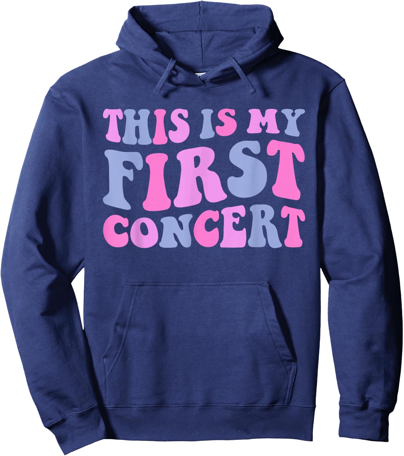 This Is My First Concert Music Event Retro Groovy Girls Hoodie - Hoodie | Navy