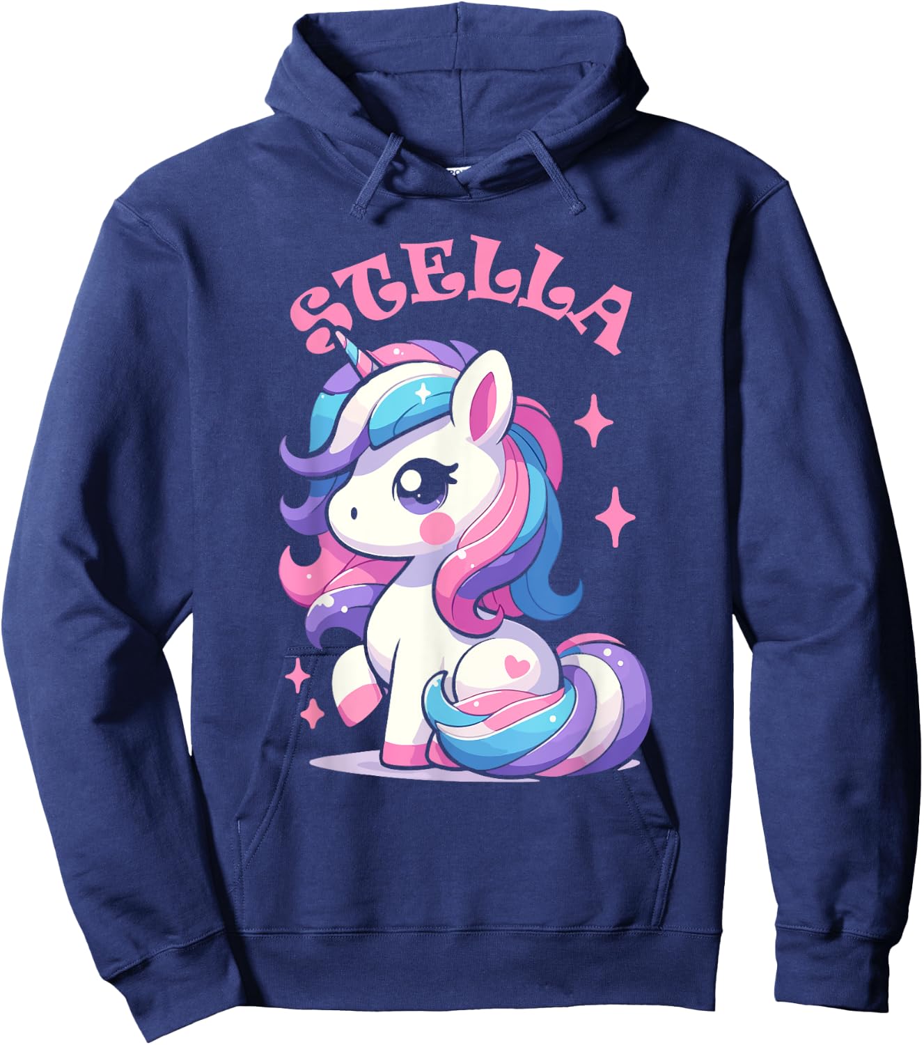 Stella Cute Unicorn Design for Girls Name Stella Hoodie - Hoodie | Navy