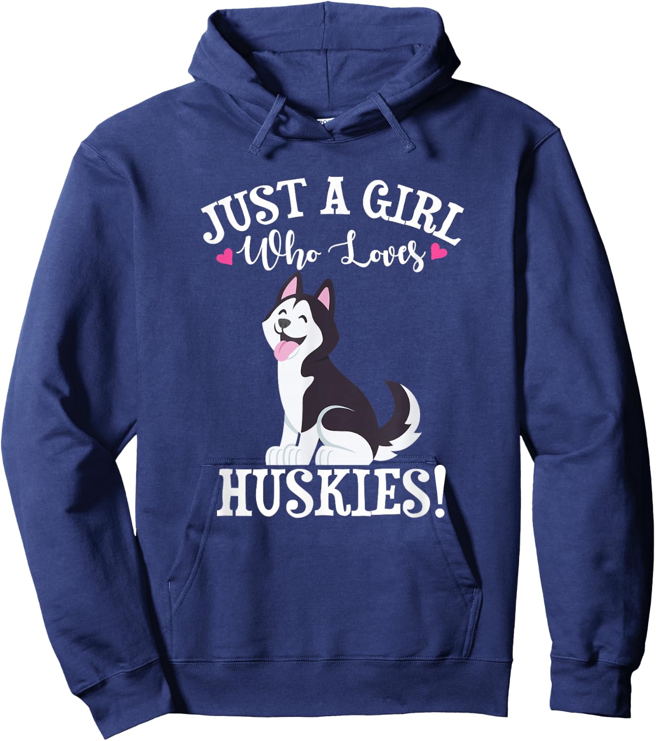 Just A Girl Who Loves Siberian Husky Dog Lover Hoodie - Hoodie | Navy