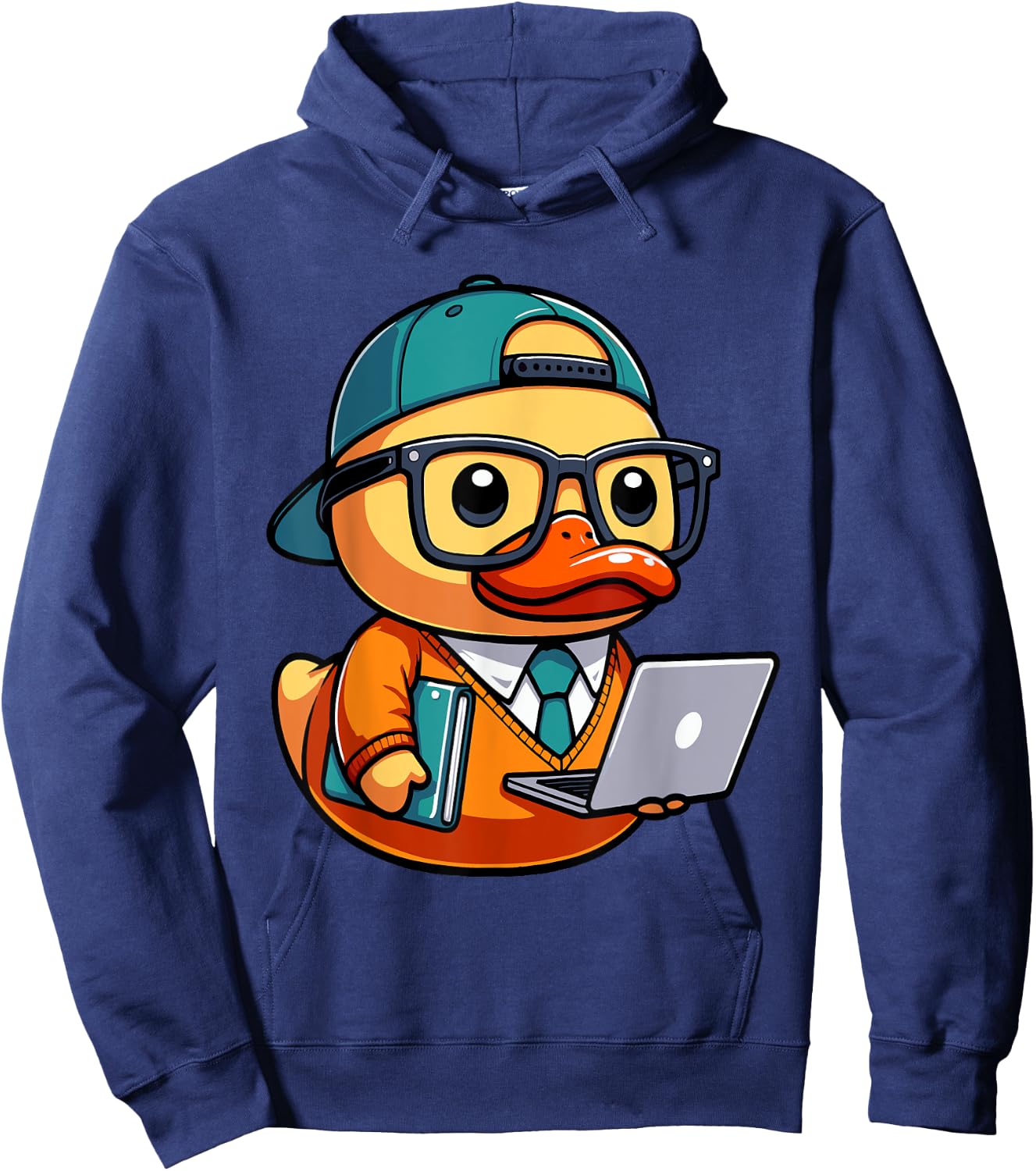 Tech Nerd Techie Programmer Coder Coding Duck Hoodie - Hoodie | Navy