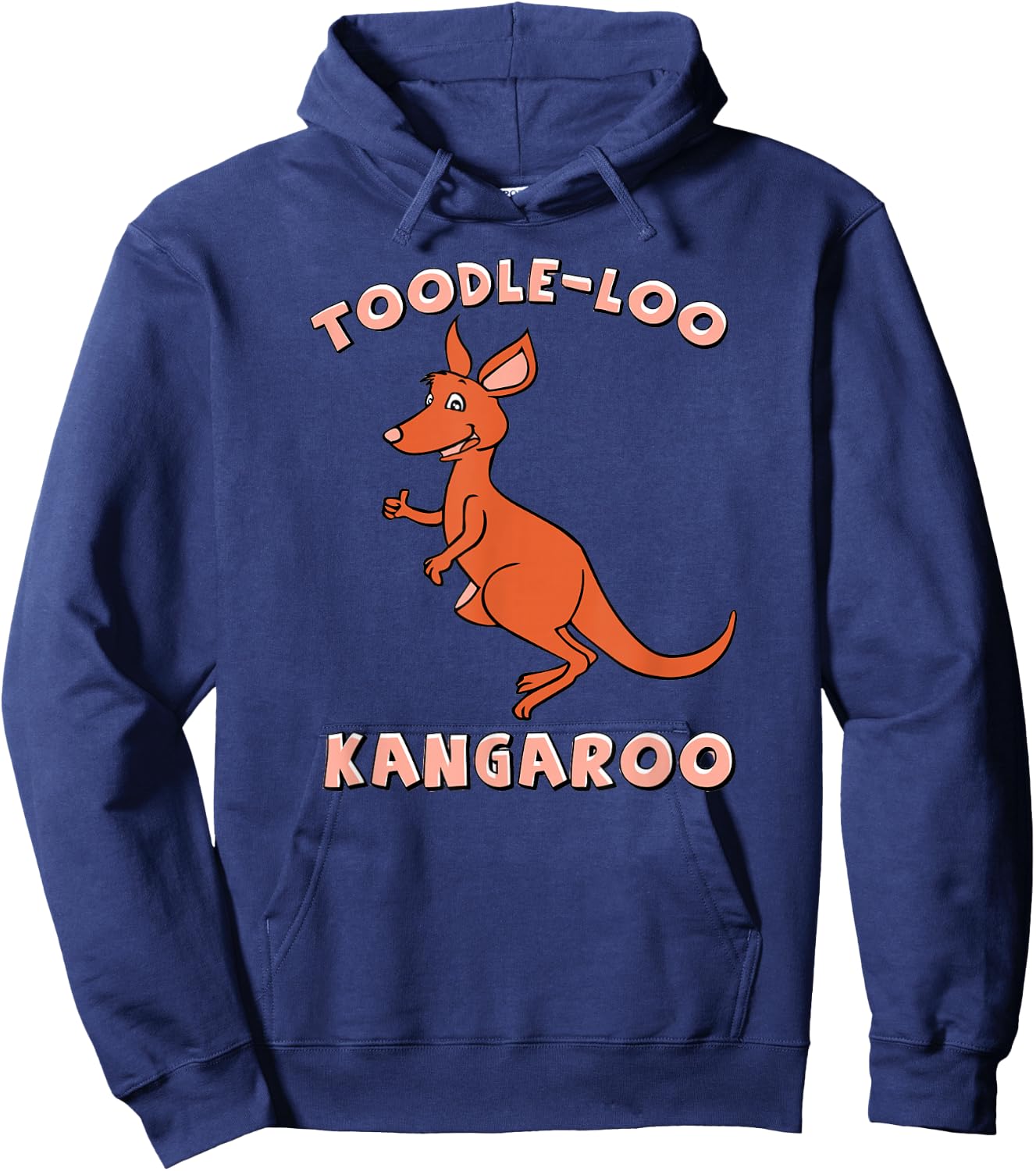 Toodle-Loo Kangaroo Cute Cartoon Animal Lover Design Hoodie - Hoodie | Navy