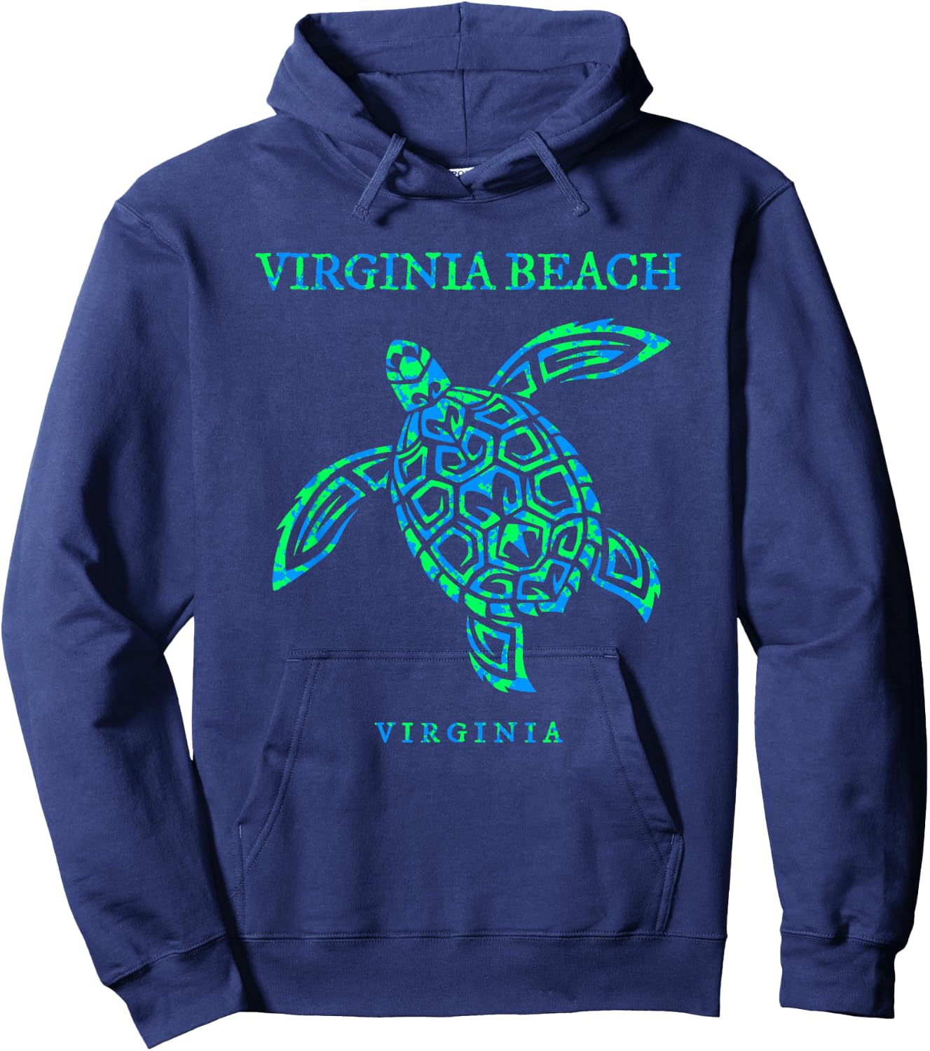 Virginia Beach Virginia Sea Turtle Vacation Souvenir Women Girls Kids Hoodie - Hoodie | Navy