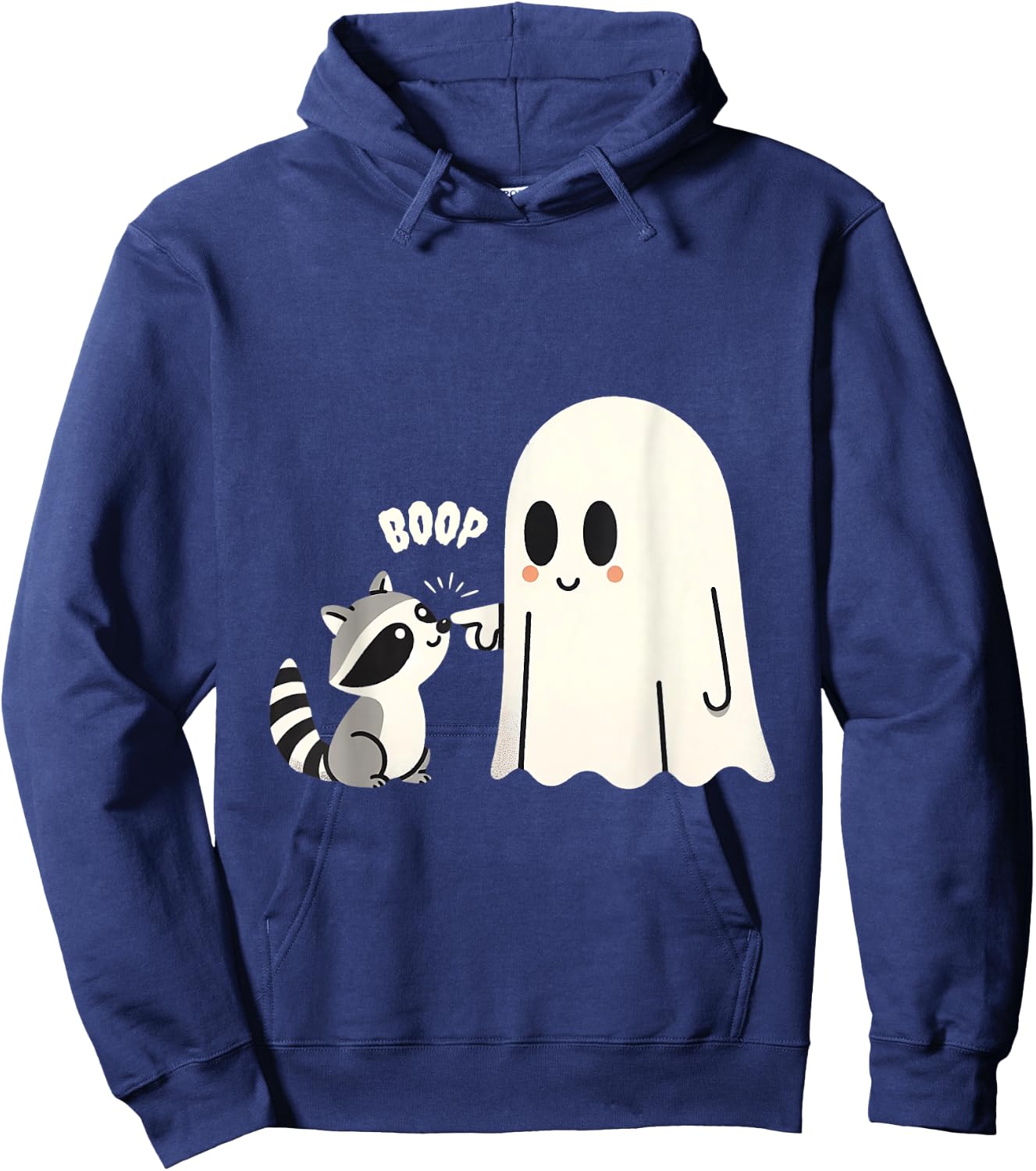 Raccoon Vintage Ghost Boop Men Women Funny Halloween Racoon Hoodie - Hoodie | Navy