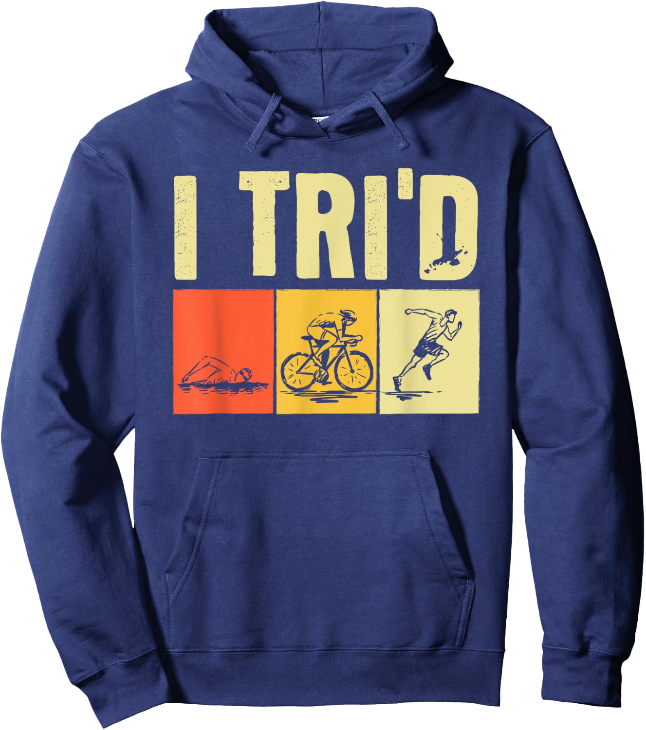 Funny Triathlon Design Women Triathlon Sport Lovers Hoodie - Hoodie | Navy