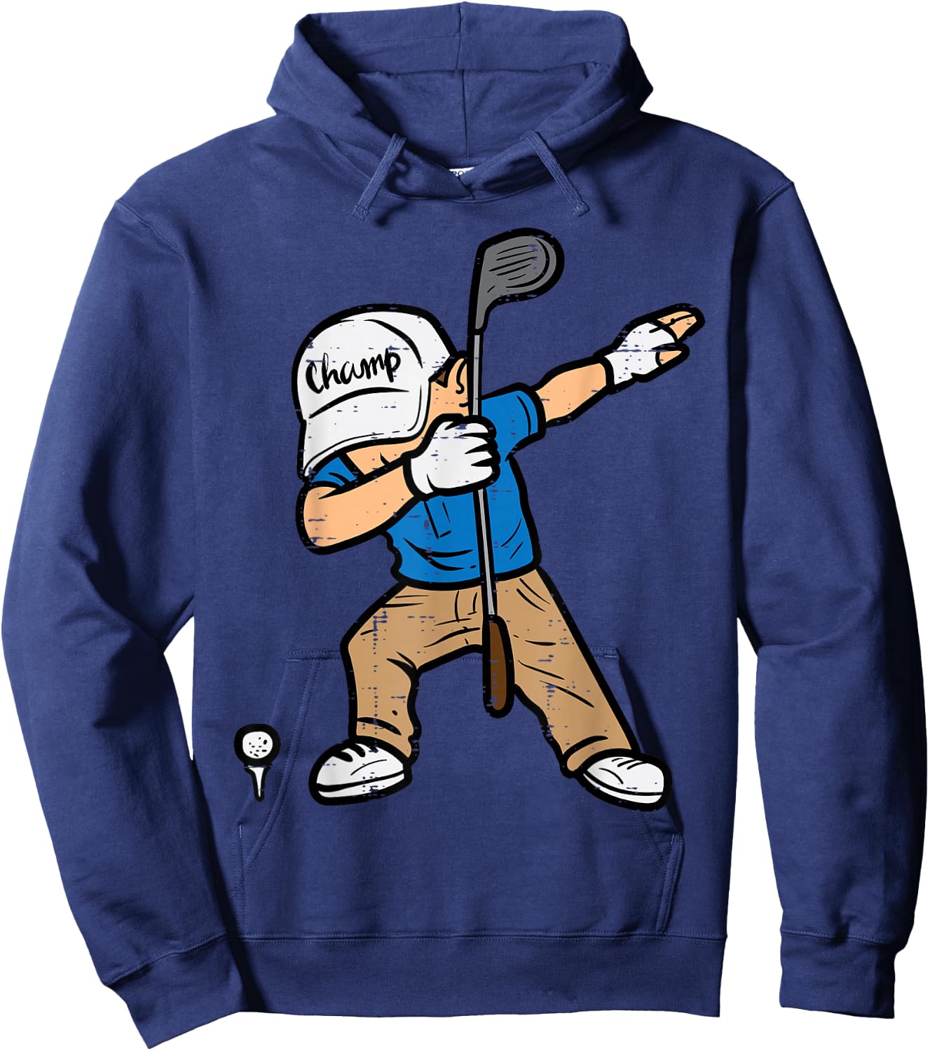 Dabbing Golfer Funny Golfing Golfer Dad Men Boys Kids Youth Hoodie - Hoodie | Navy