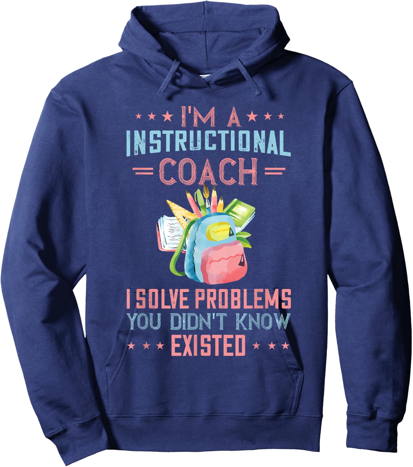 Instructional Coach I Solve Problems Specialist Teacher Women Hoodie - Hoodie | Navy