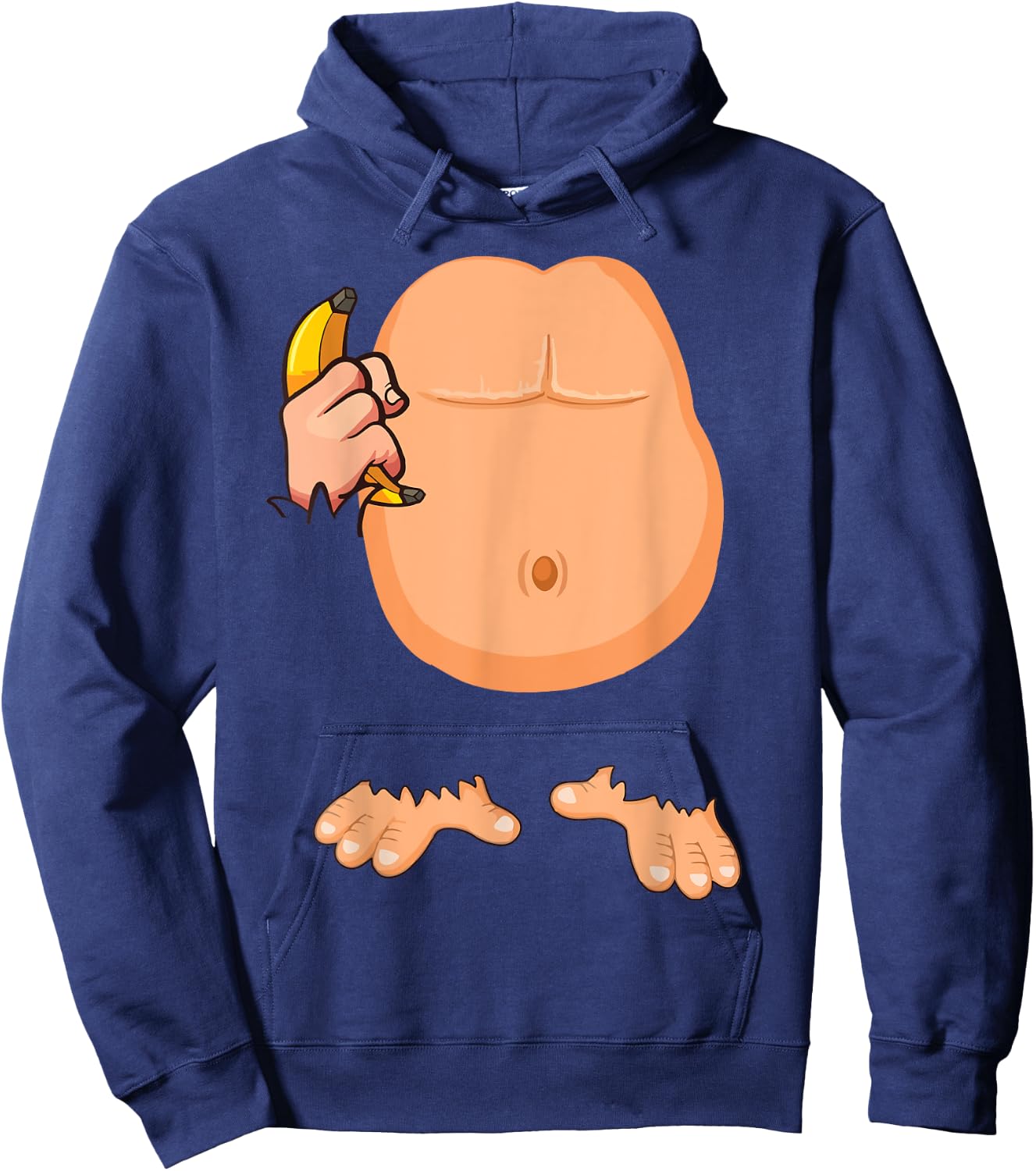 Monkey Costume Monkey Body Headless Halloween Costume Hoodie - Hoodie | Navy