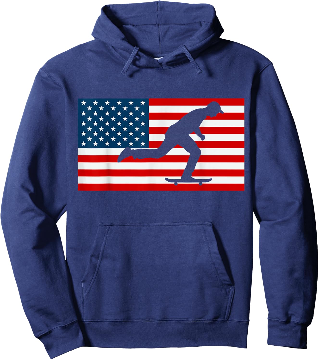 Patriotic Vert Skater Street Skater Skateboarding Hoodie - Hoodie | Navy