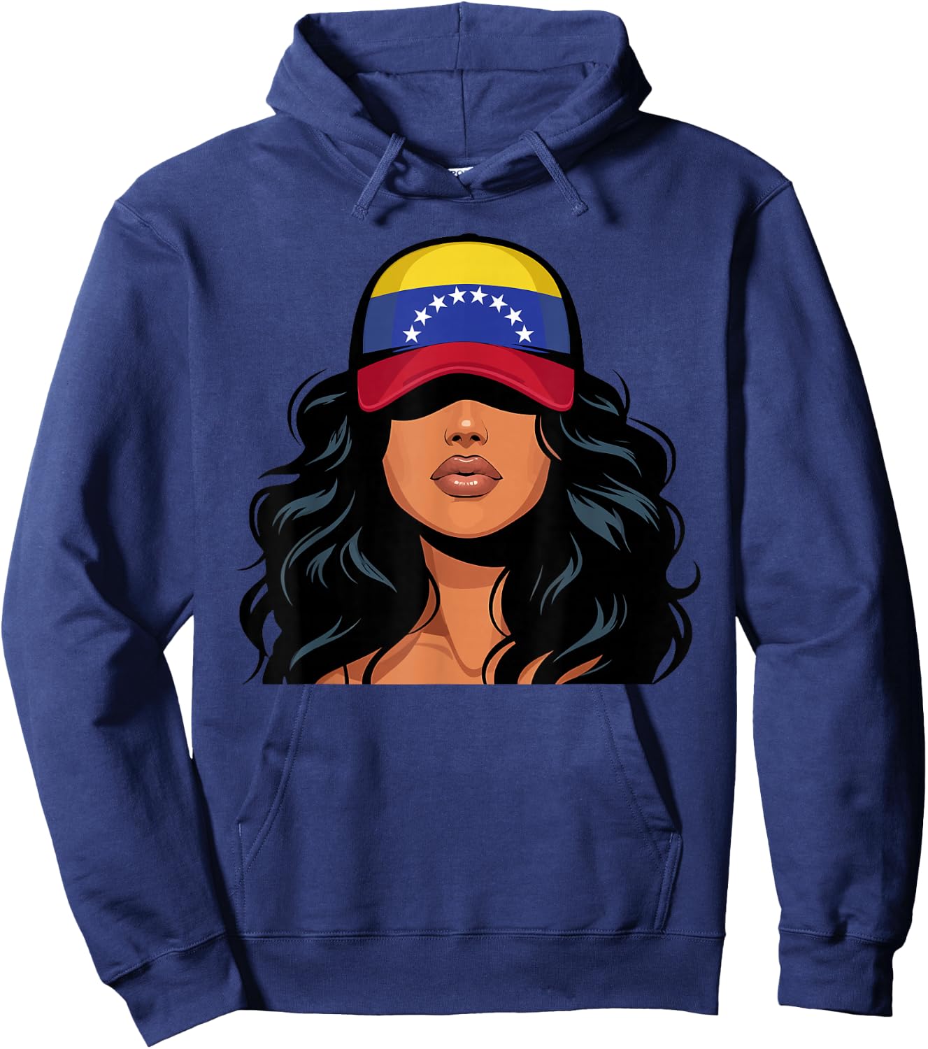 Venezuelan Girl Venezuela Flag Proud Venezolana Women Hoodie - Hoodie | Navy