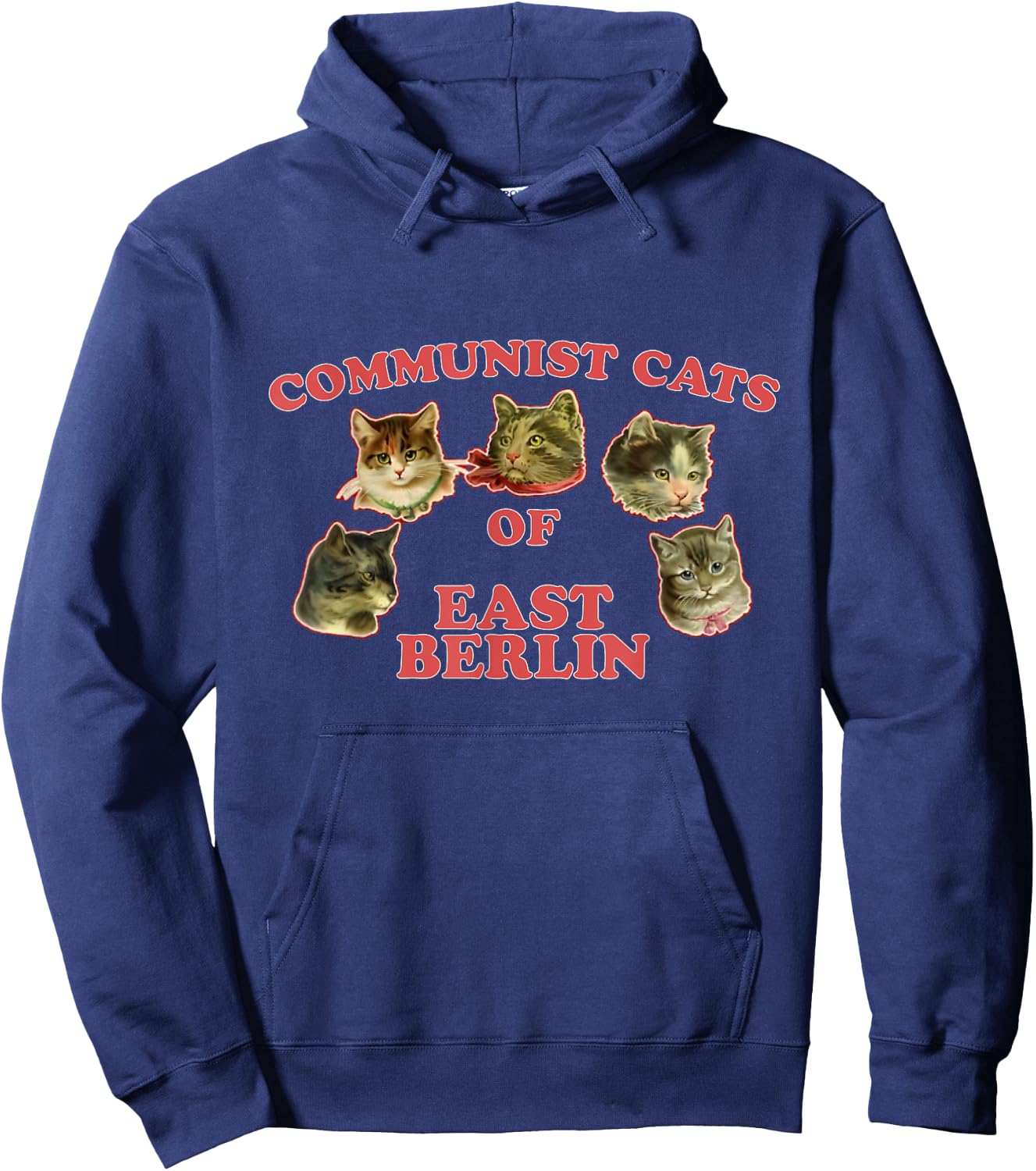Communist Cats Of East Berlin funny saying Hoodie - Hoodie | Navy