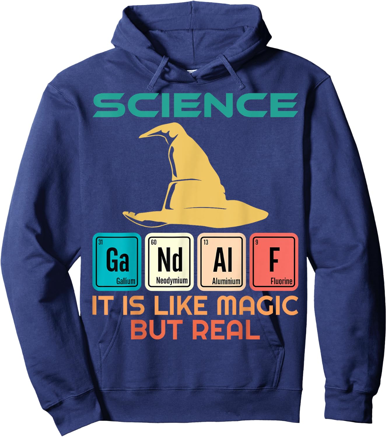 Science is like magic but real Cute Cool Geeky Nerdy Teacher Hoodie - Hoodie | Navy