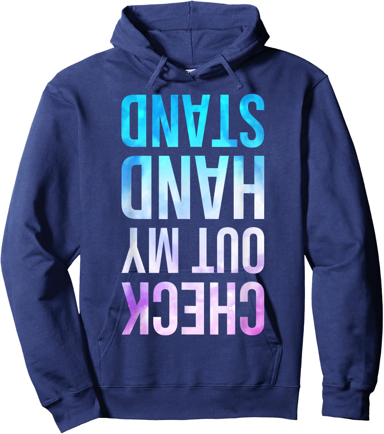 Check Out My Handstand Funny Gymnastics Boys Girls Hoodie - Hoodie | Navy