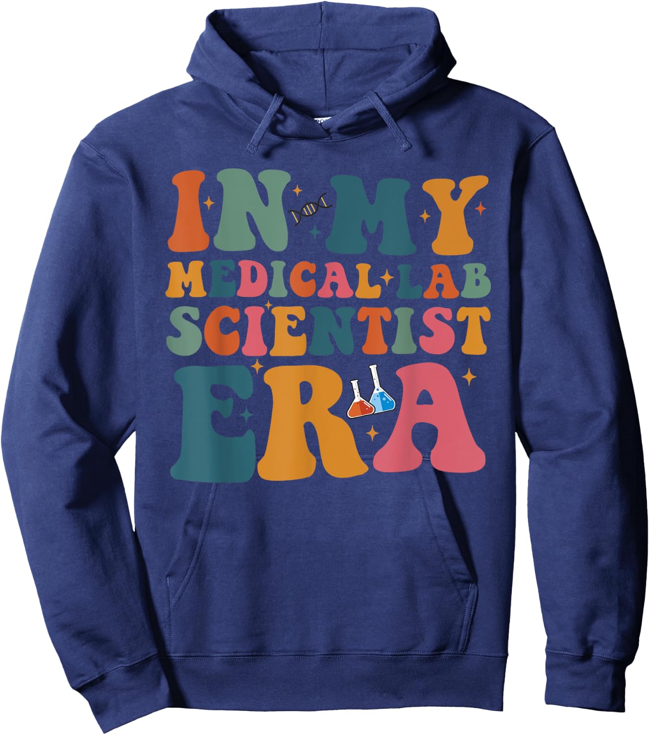 Groovy In My Medical Lab Scientist Era Funny Retro Hoodie - Hoodie | Navy