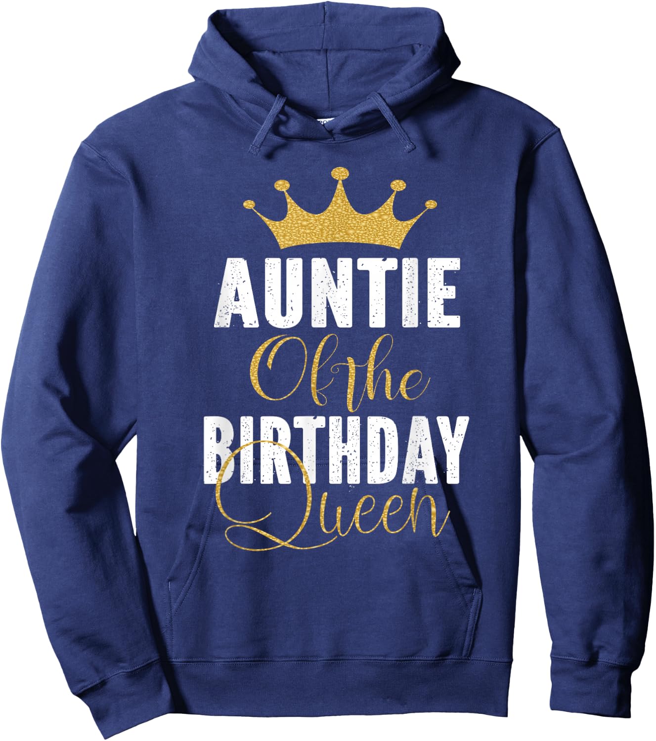 Auntie Of The Birthday Queen Girls Bday Party Gift Hoodie - Hoodie | Navy