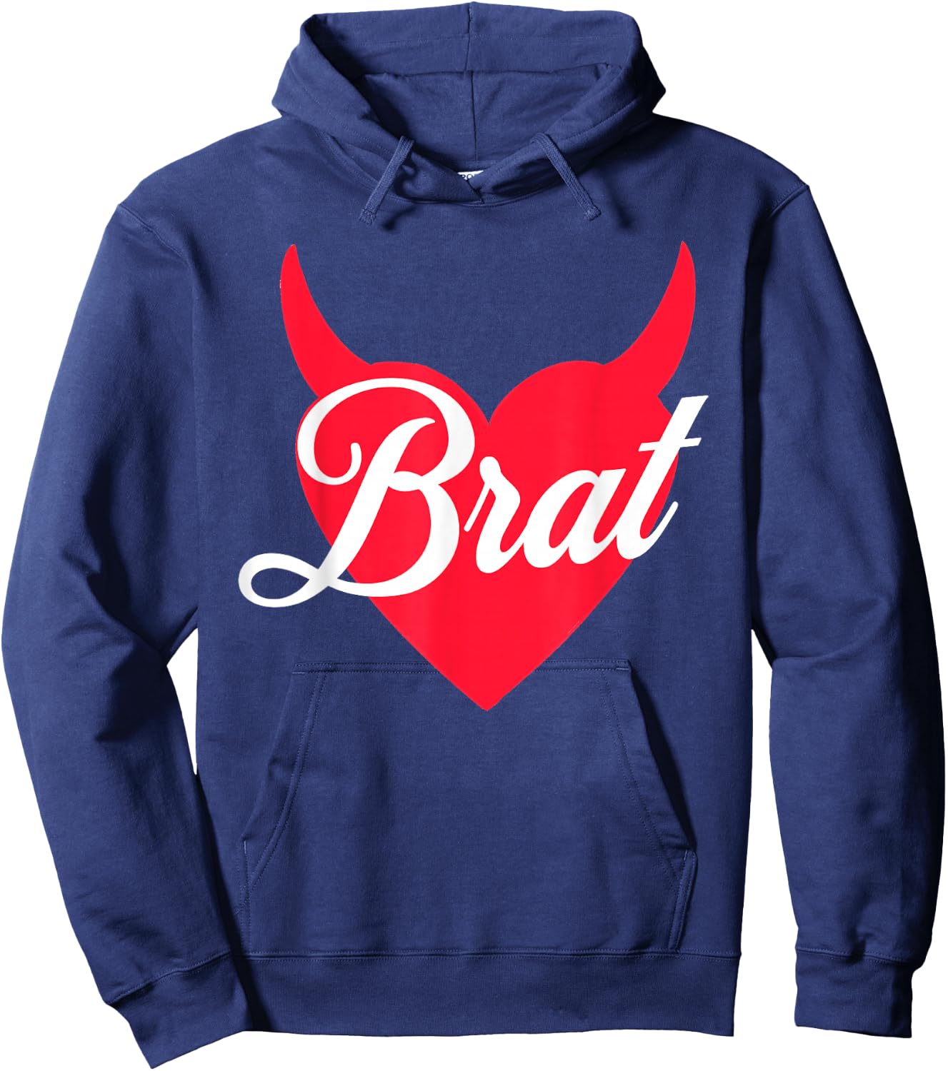 Brat Heart And Horns Funny Cute Bratty Princess Diva Kween Hoodie - Hoodie | Navy