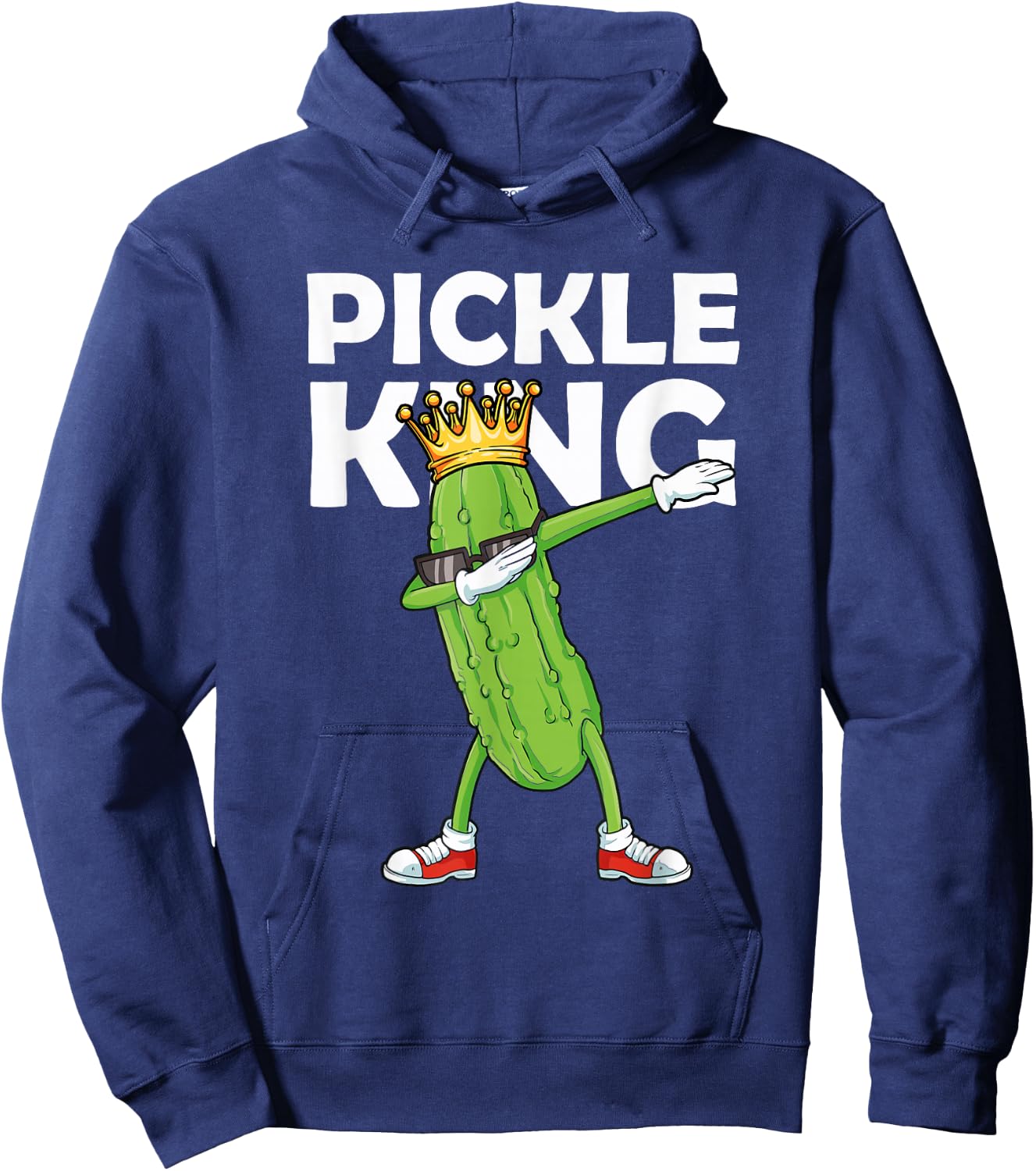 Dabbing Pickle King Cucumber Dab Funny Veggie Vegetarian Hoodie - Hoodie | Navy