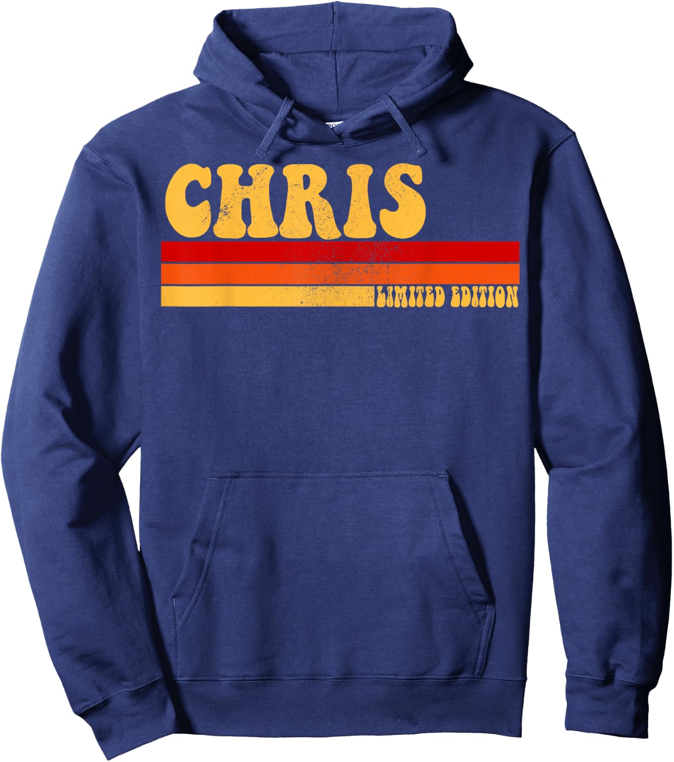 CHRIS Name Personalized Idea Men Retro Vintage CHRIS Hoodie - Hoodie | Navy