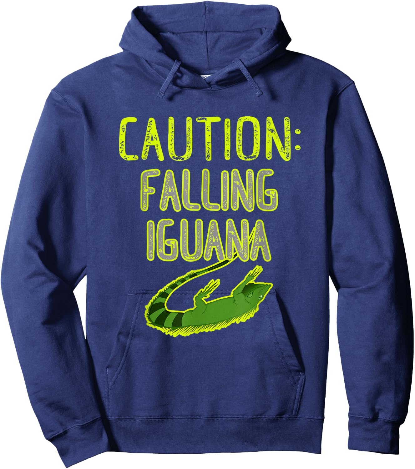 Falling Iguana Freeze Funny Florida Hoodie - Hoodie | Navy