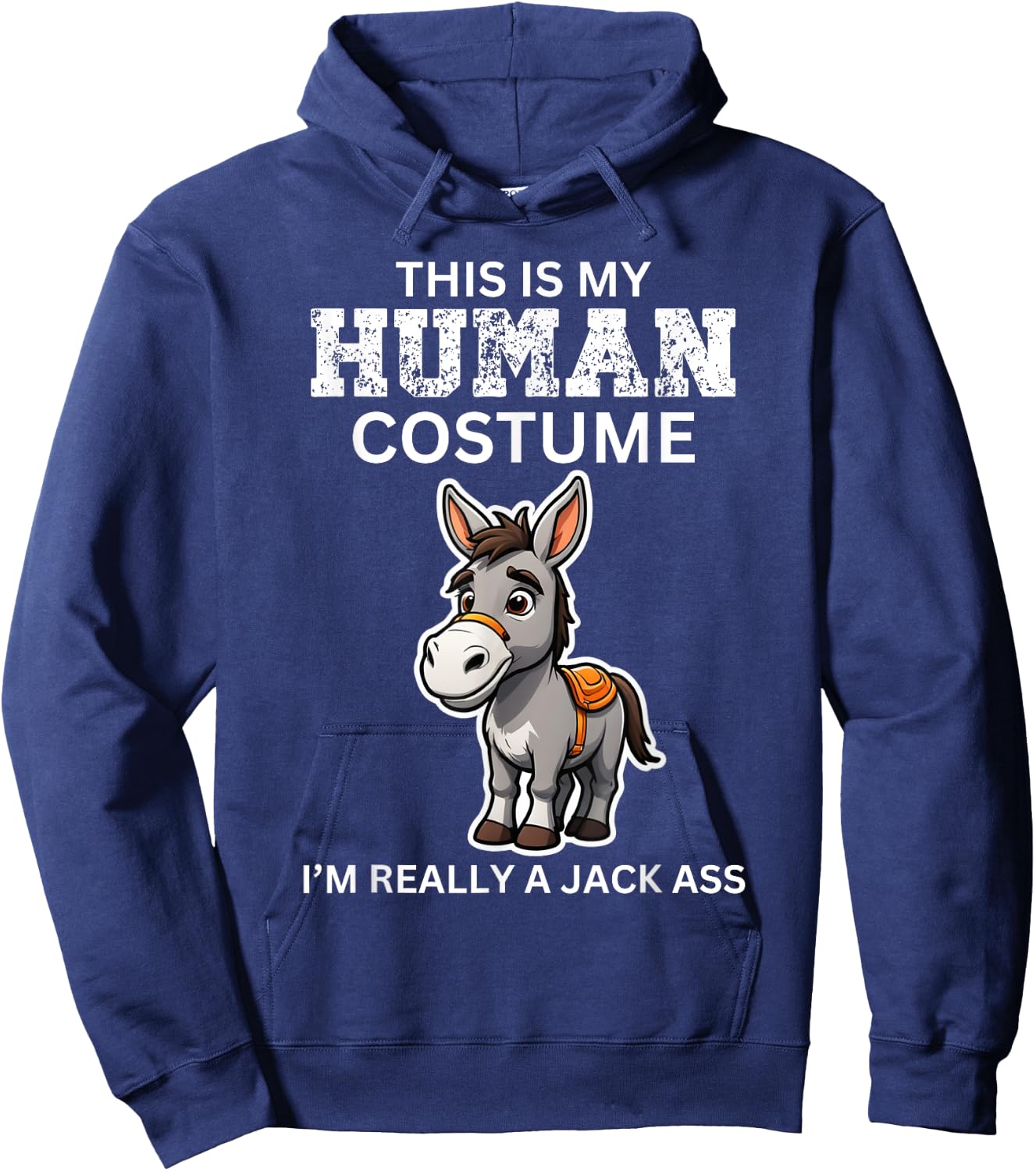 Funny Halloween Season I Am A Jackass Sarcastic Costume 2024 Hoodie - Hoodie | Navy