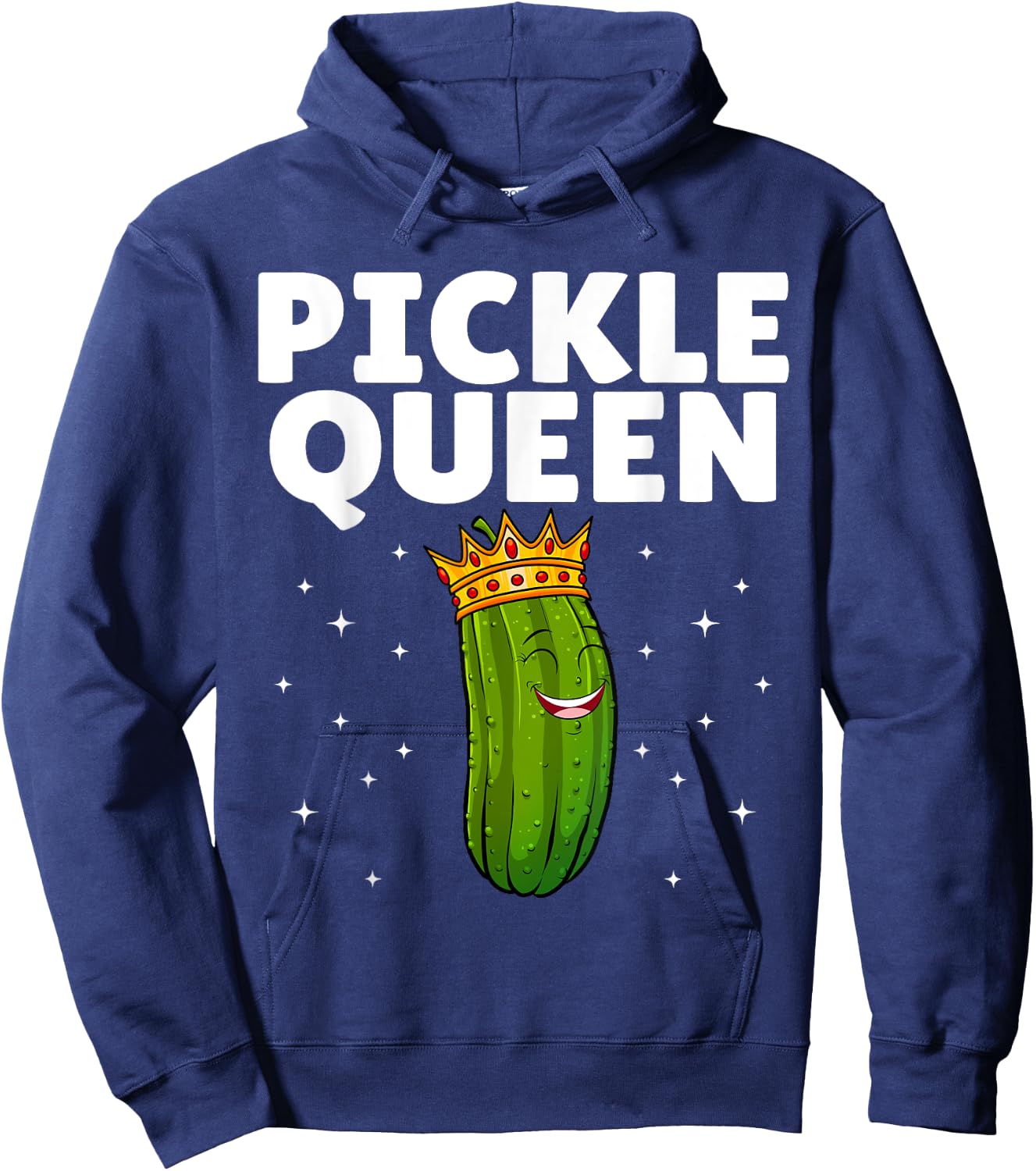 Pickle Queen Art Girls Kids Cucumber Pickle Lover Hoodie - Hoodie | Navy
