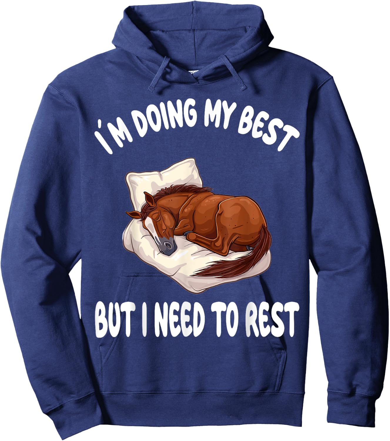 Horse Riding Official Sleepshirt Pajamas Nightgown Hoodie - Hoodie | Navy