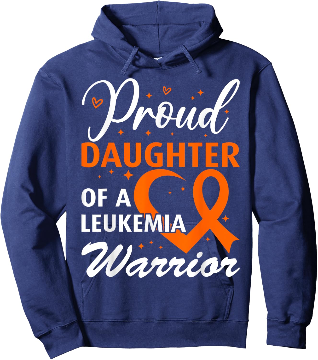 Leukemia Awareness Proud Daughter of a Leukemia Warrior Hoodie - Hoodie | Navy