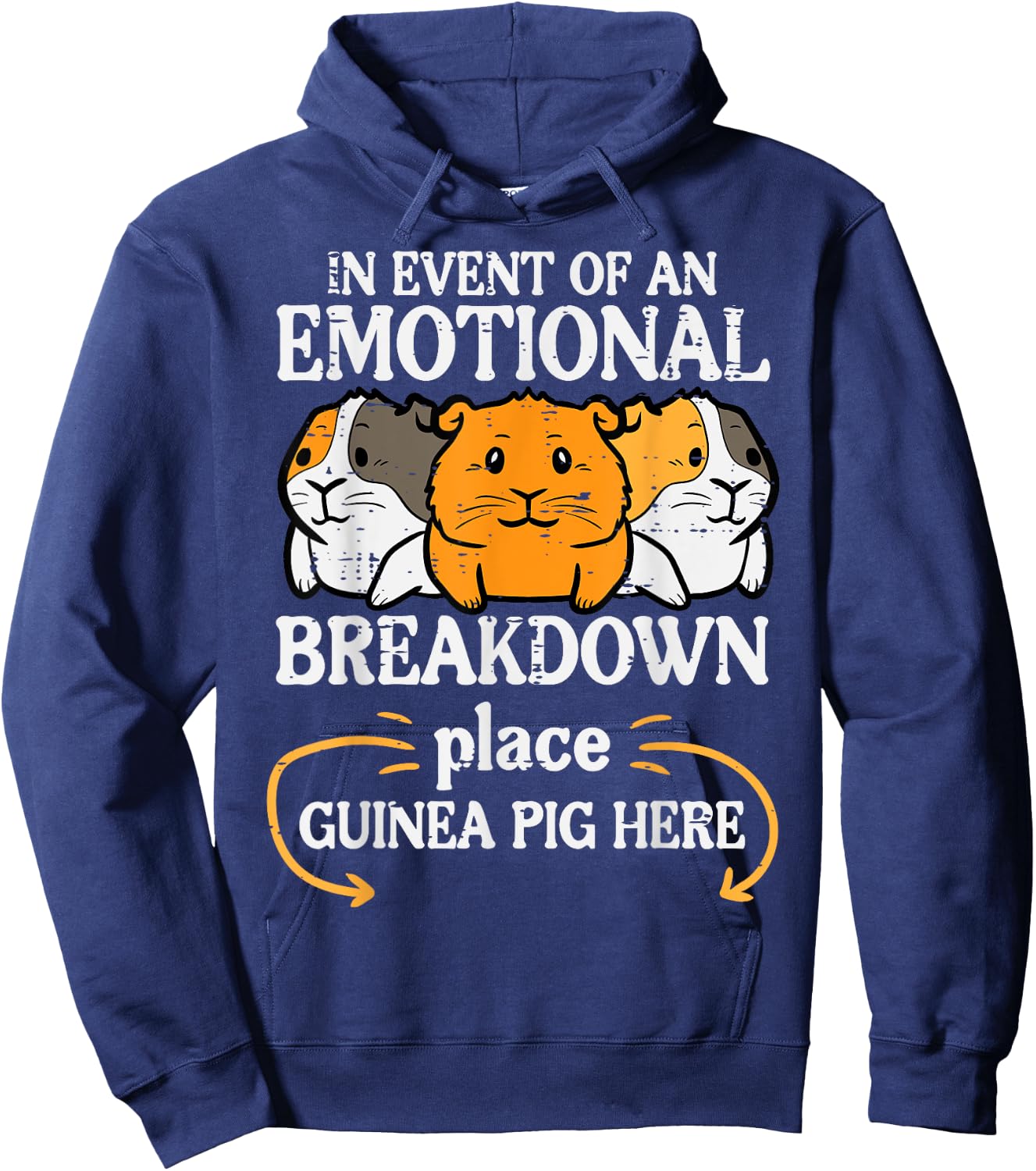 Emotional Breakdown Place Guinea Pig Cavy Pet Women Men Kids Hoodie - Hoodie | Navy