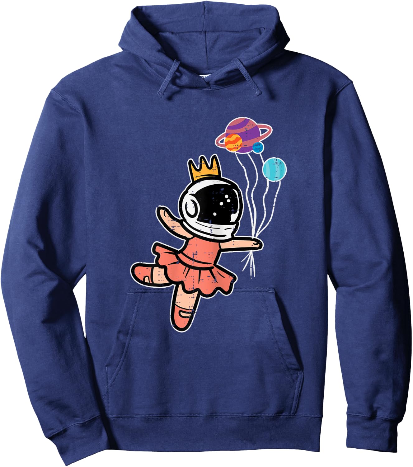 Astronaut Ballet Dancer Space Galaxy Girls Kids Youth Women Hoodie - Hoodie | Navy