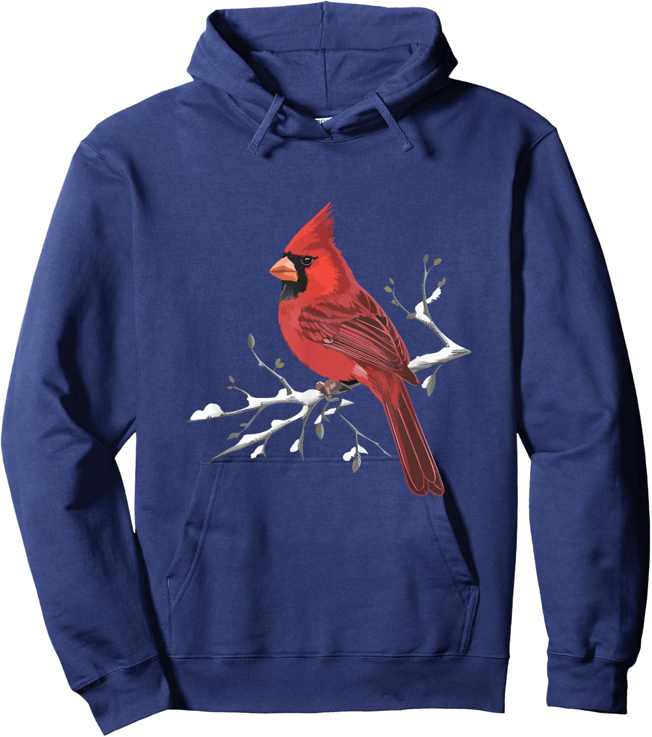 Majestic Red Cardinal Birdwatching Birdwatcher Bird Lover Hoodie - Hoodie | Navy
