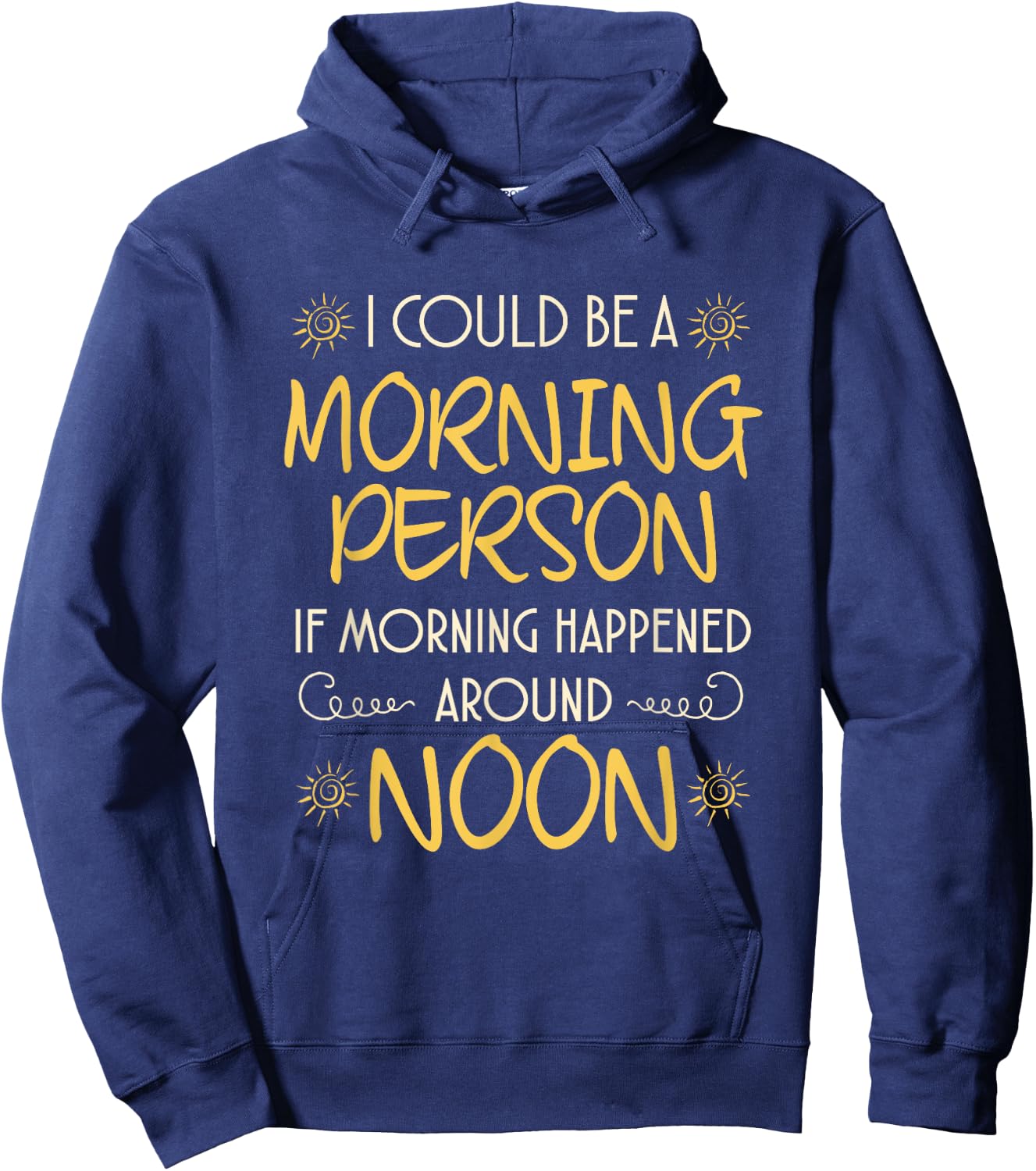 Funny Hate Morning T Shirt Not A Morning Person T Shirt Gift Hoodie - Hoodie | Navy