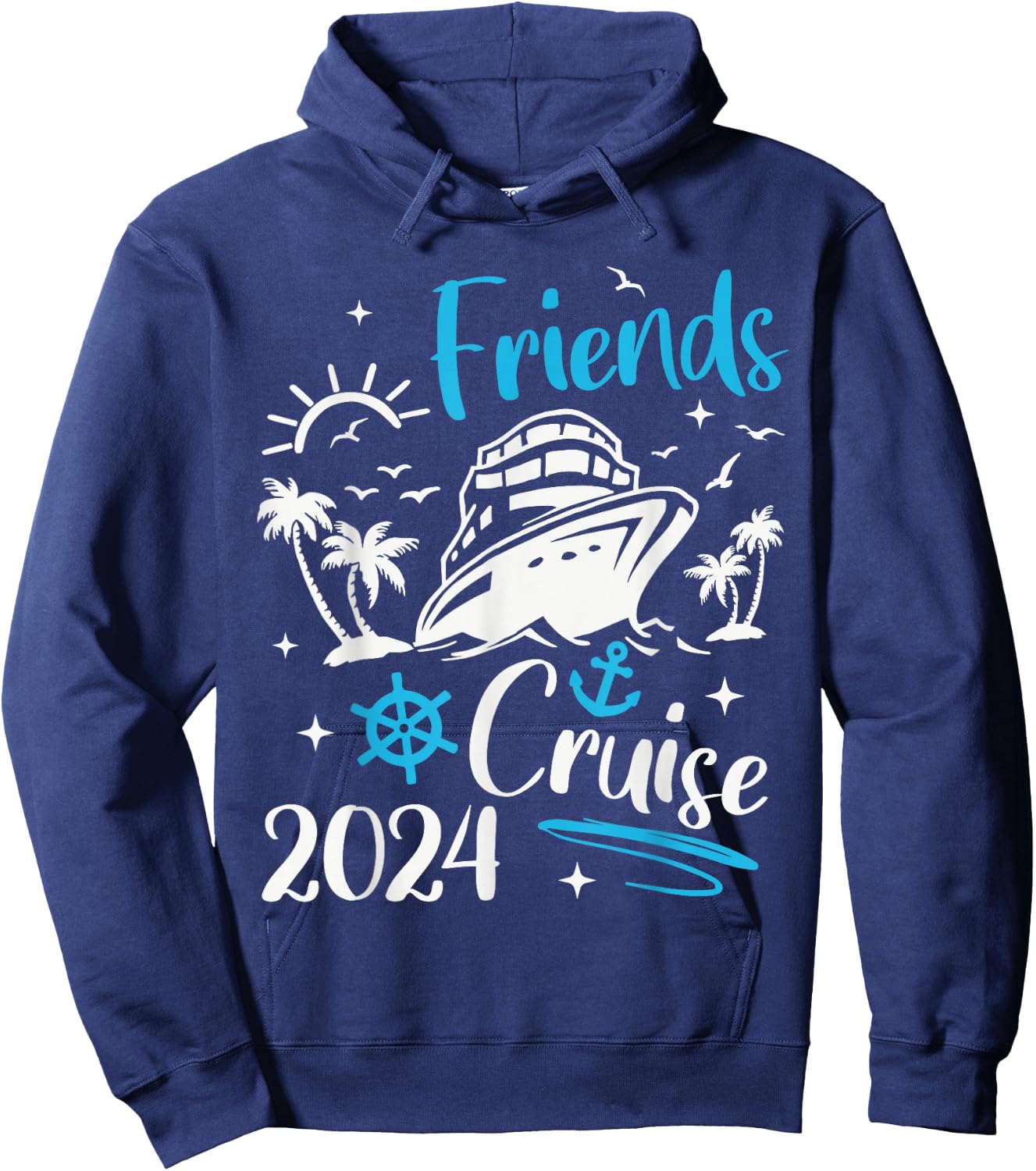 Friends Cruise 2024, Friends Cruise Together 2024 Vacation Hoodie - Hoodie | Navy