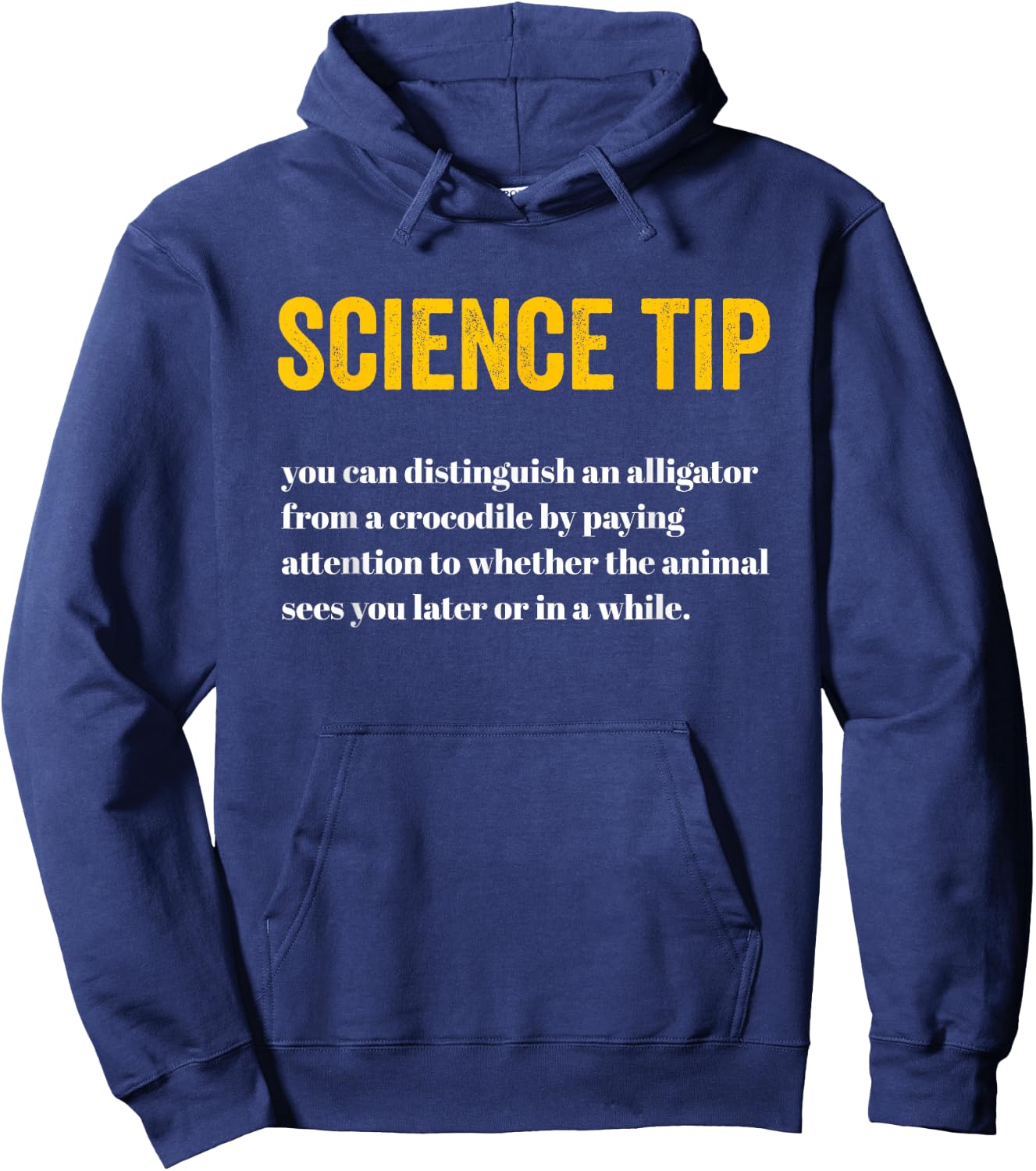 Crocodile Alligator Funny Science Tip alligator , Small, Black Hoodie - Hoodie | Navy
